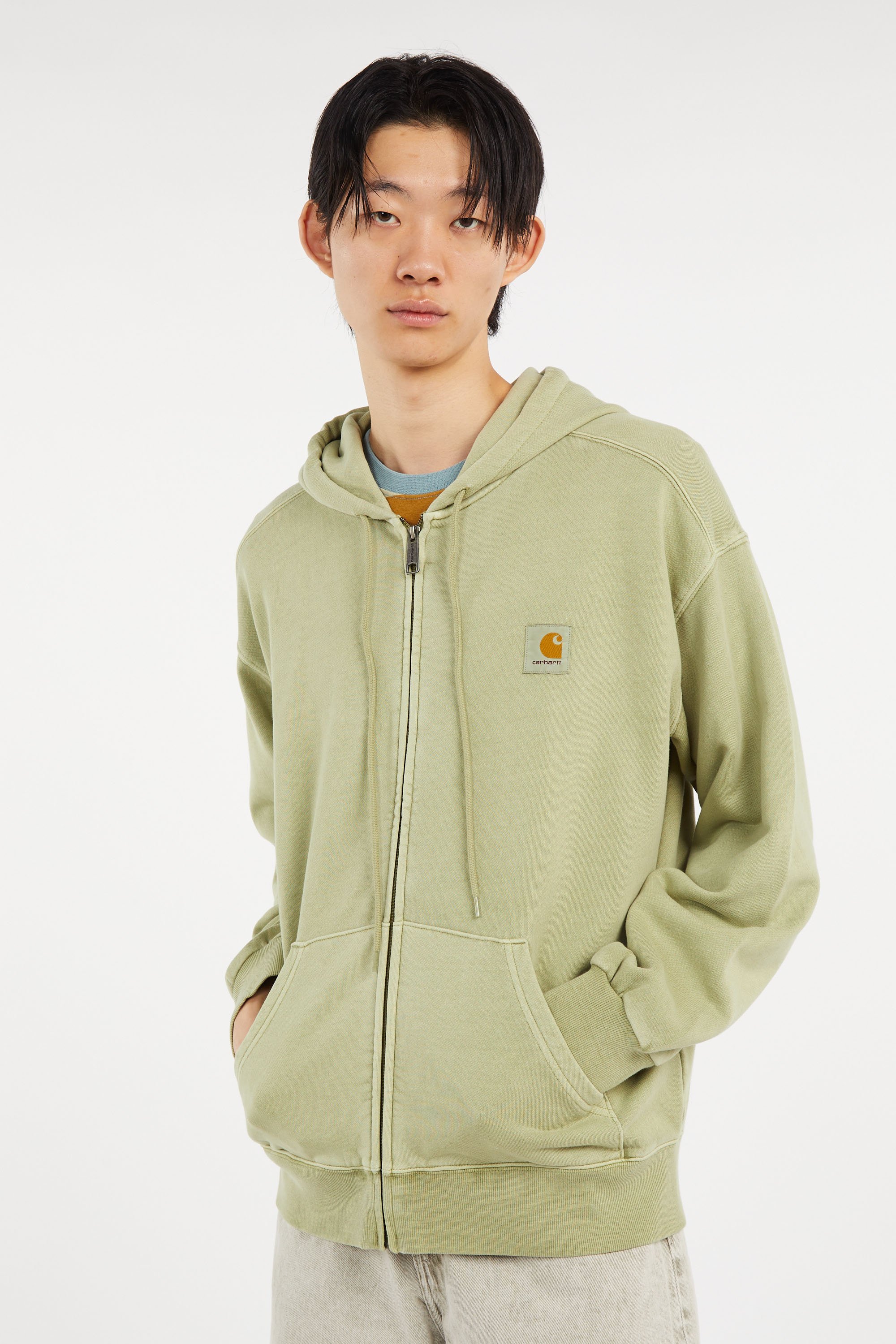 Hoodie zippé hooded nelson CARHARTT WIP Vert