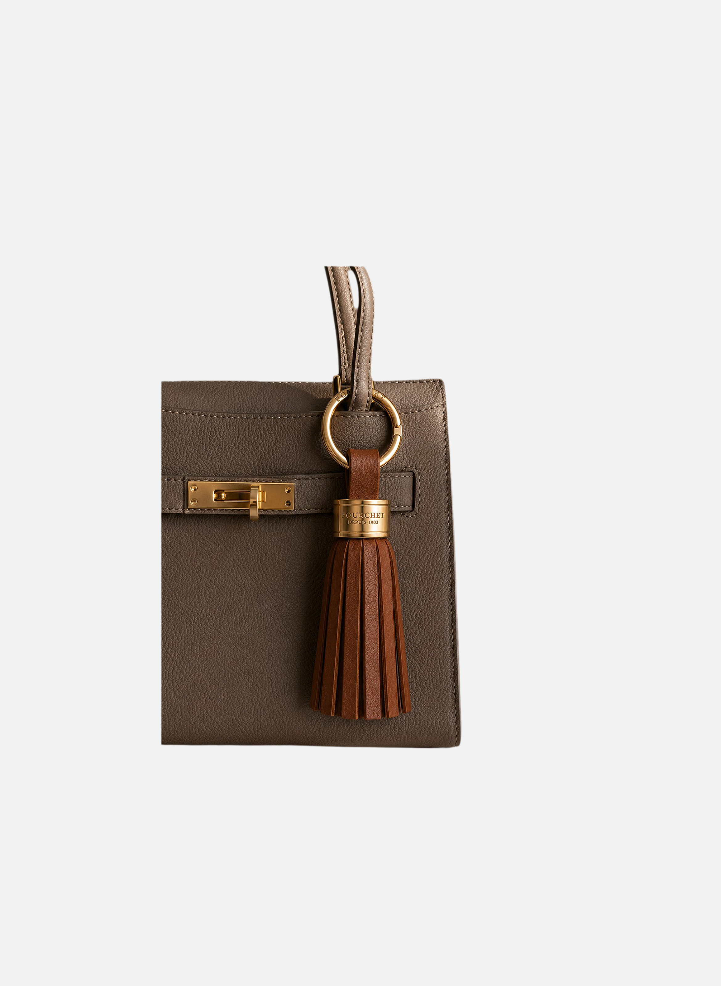 Accessoires | porte-clés en métal et cuir POURCHET Marron