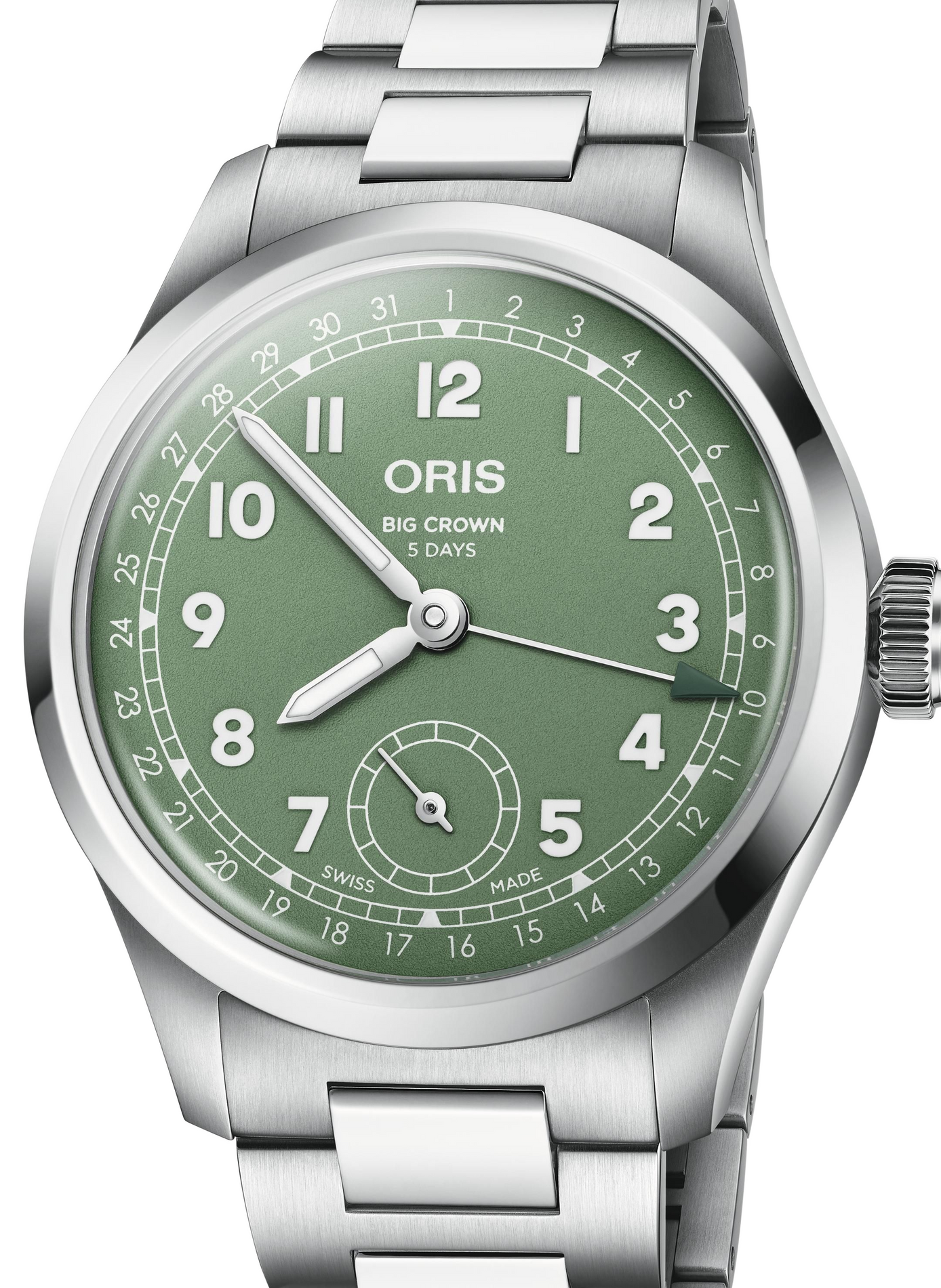 Montre automatique Oris Big Crown Calibre 403 en acier inoxydable ORIS Vert
