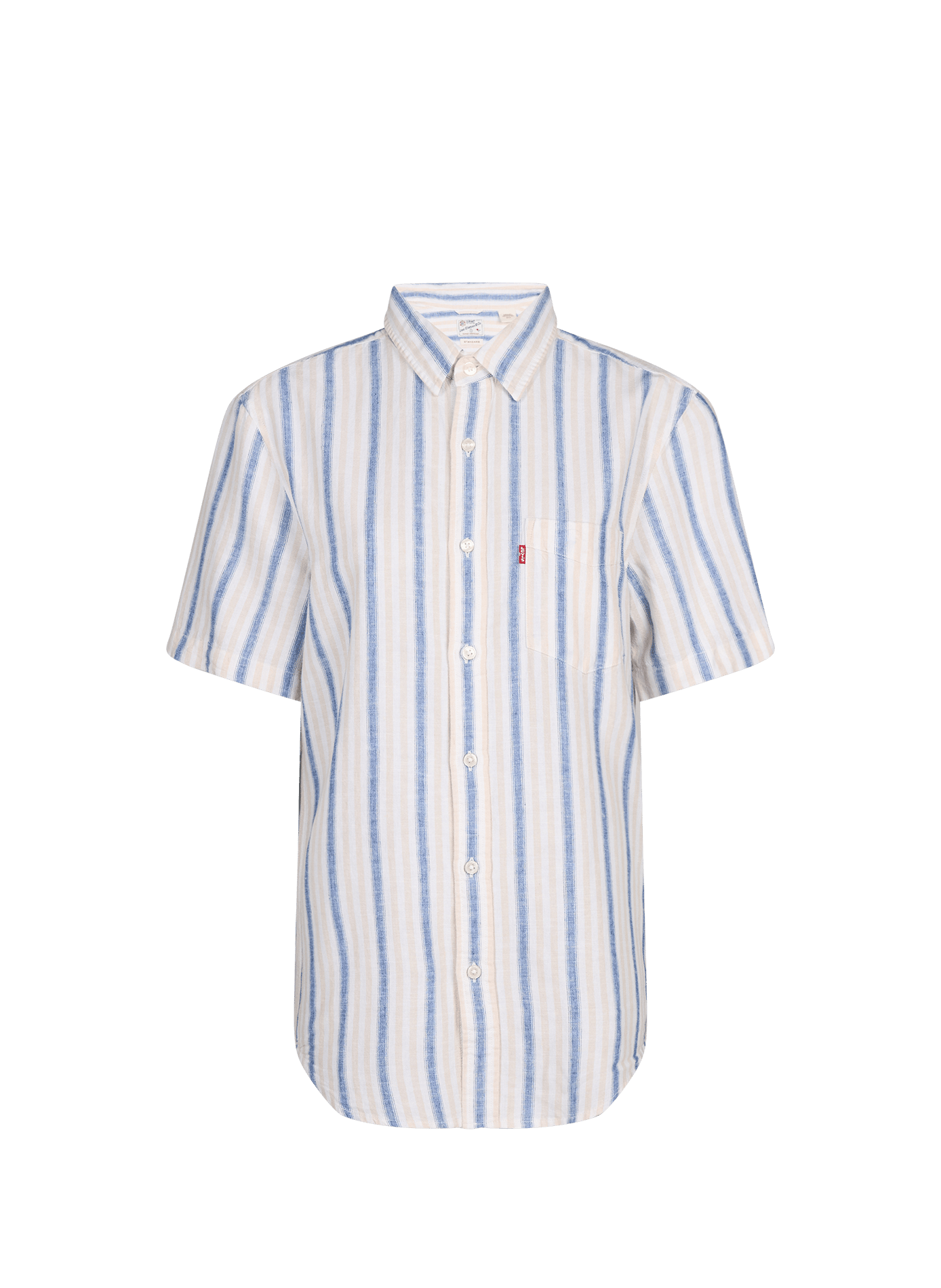 Shirt in mixed cotton and linen stripes LEVI'S Yellow