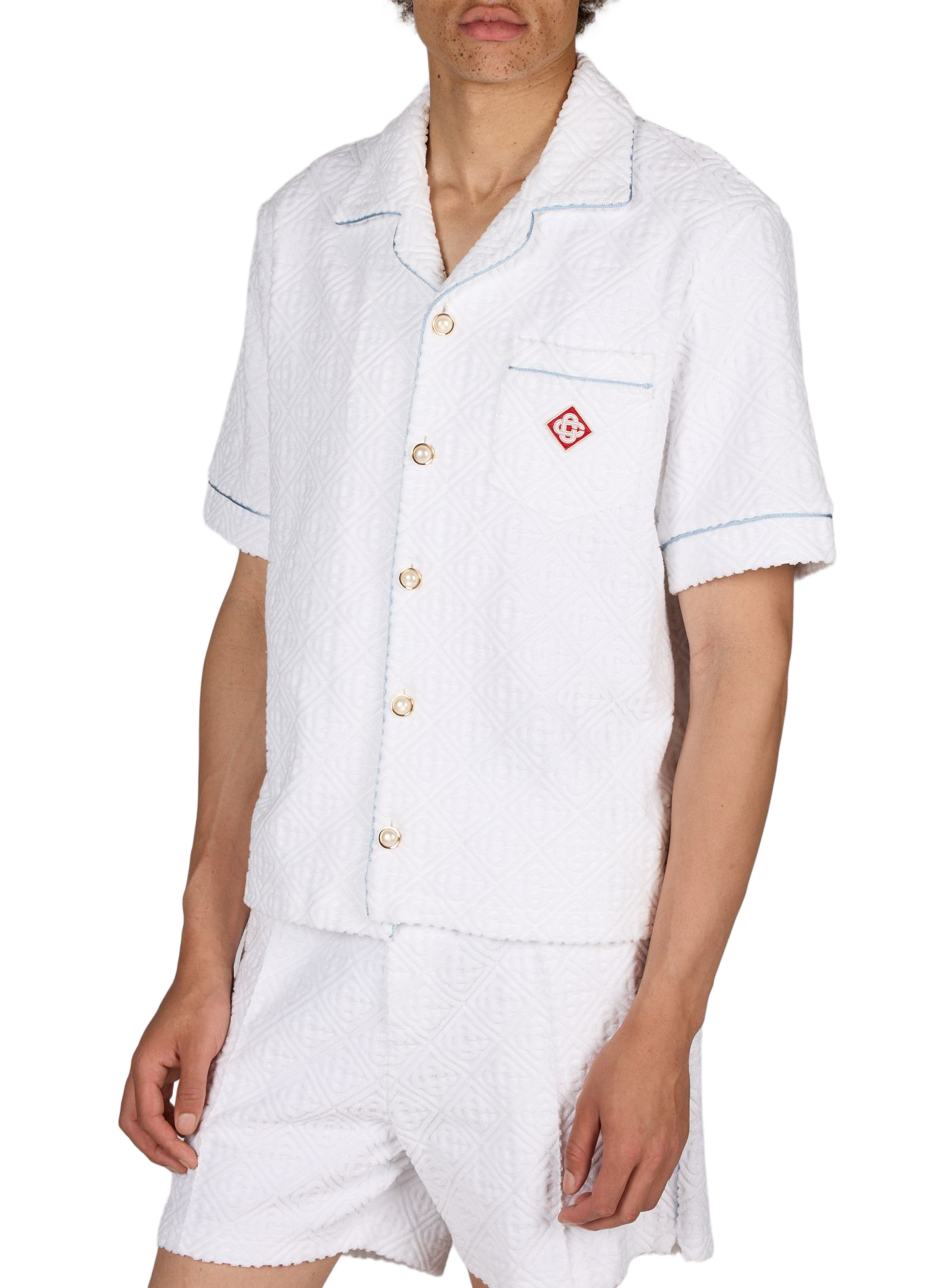 Chemise en tissu éponge en coton mélangé CASABLANCA PARIS Blanc