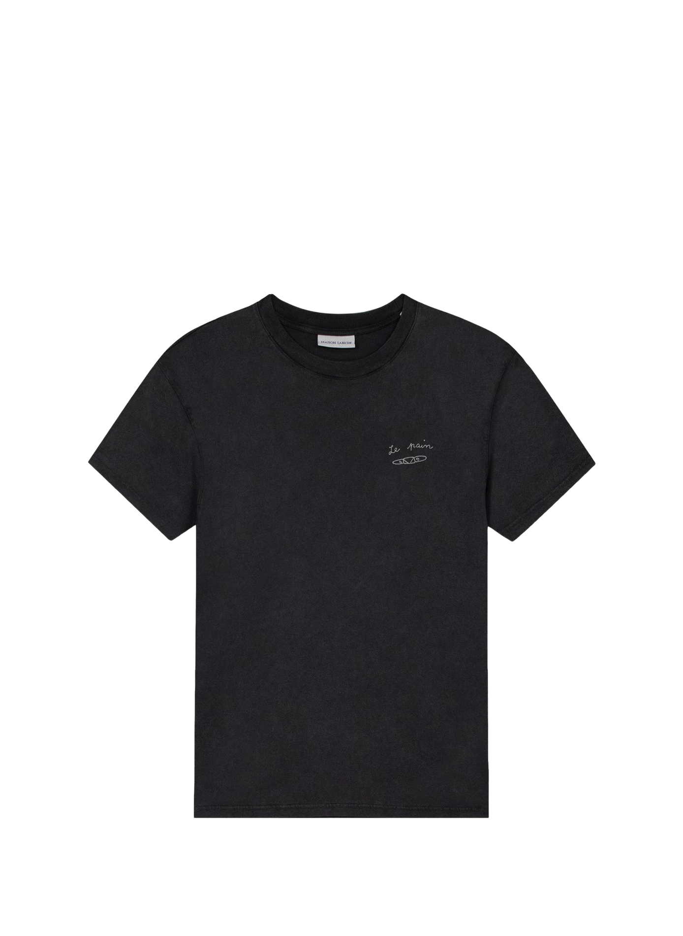 Embroidered plain T-shirt MAISON LABICHE Black
