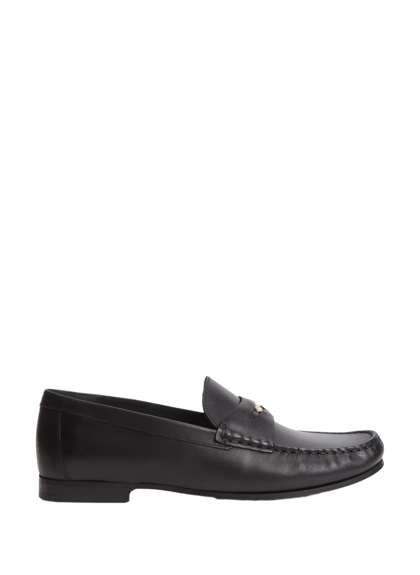 Mocassins à détail doré en cuir TOMMY HILFIGER Noir