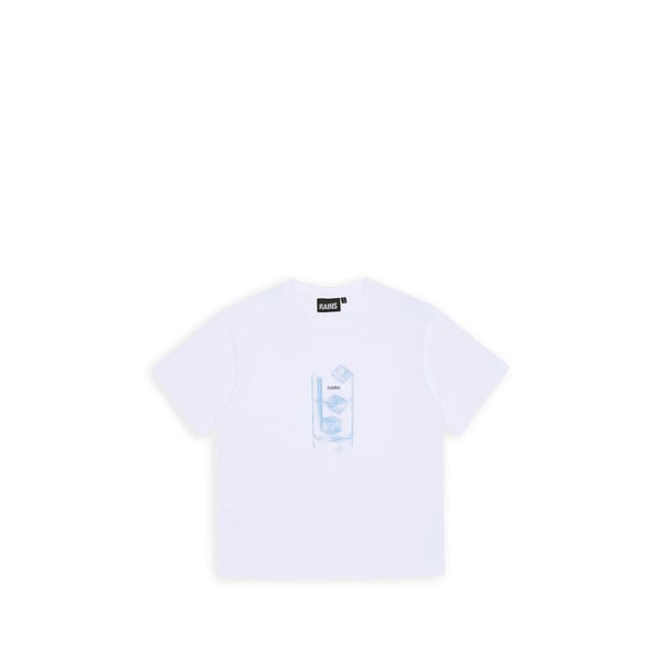 T-shirt droit à motif en coton T-shirt droit à motif en coton