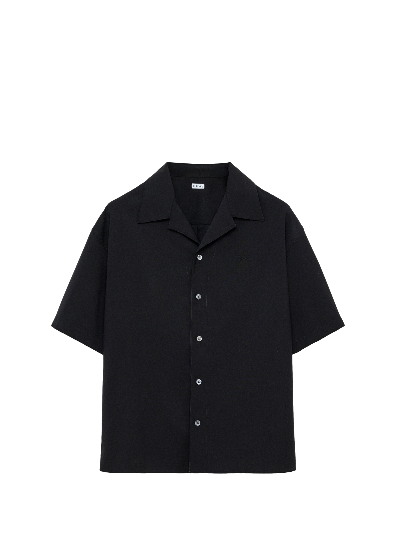 Kurzarm-Wollhemd LOEWE Schwarz