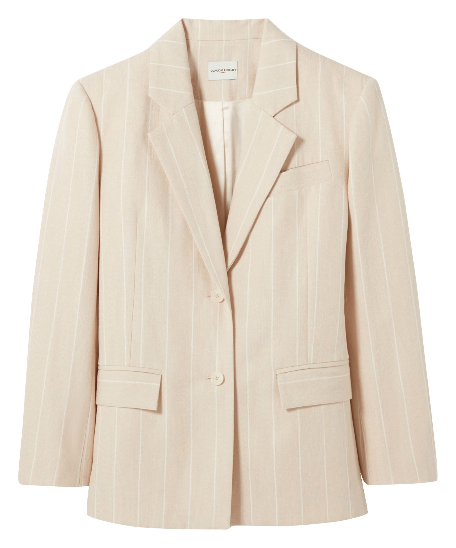 Veste col tailleur CLAUDIE PIERLOT Beige