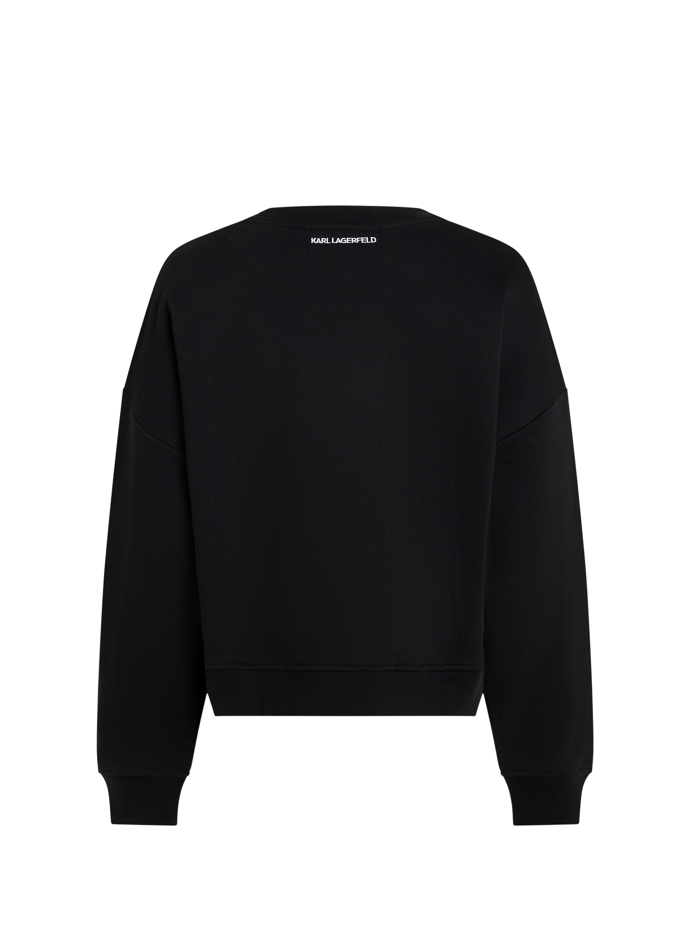 Rundhalsausschnitt-Sweatshirt aus Baumwollmischgewebe KARL LAGERFELD Schwarz
