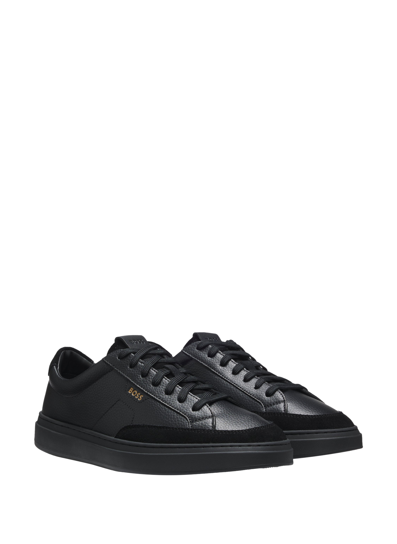 Baskets basses Kieran Tenn en cuir HUGO BOSS Noir