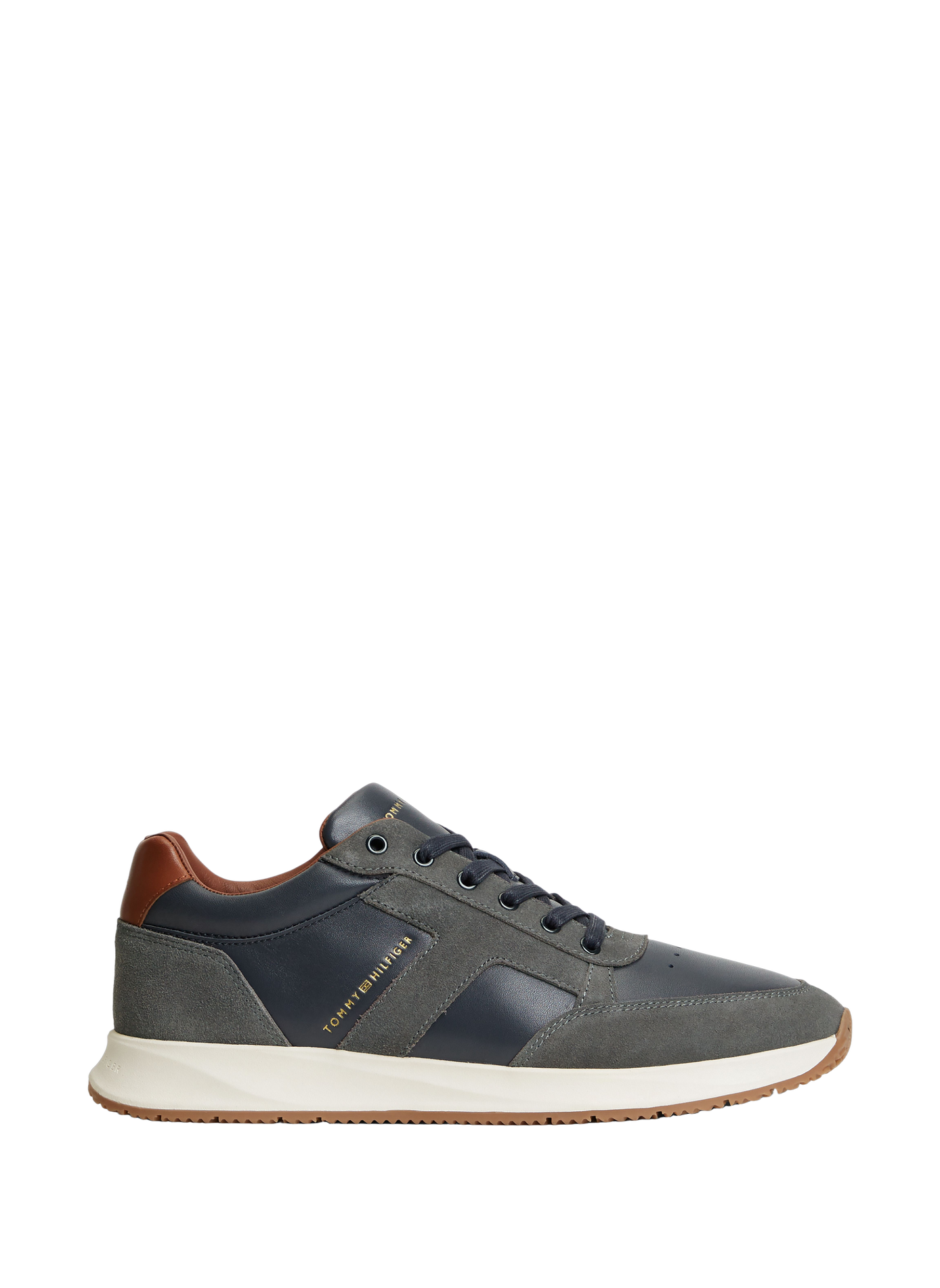 Leather lace-up sneakers TOMMY HILFIGER Blue