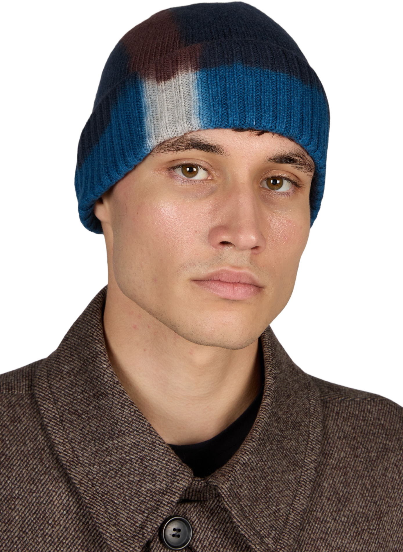 Multicolor muts van merinowol PAUL SMITH Blauw