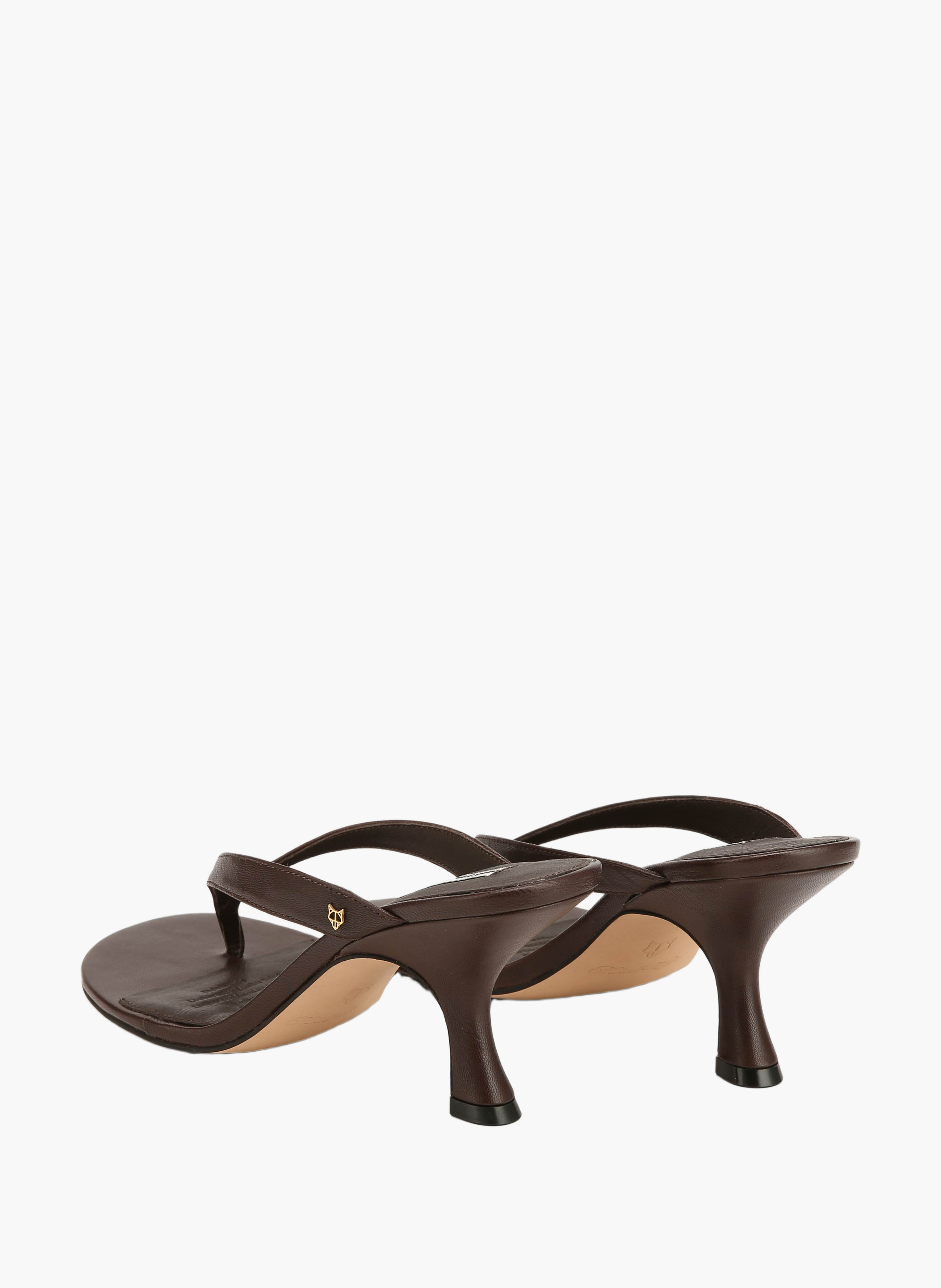 Mandy Pumps aus Leder NAKED WOLFE Braun