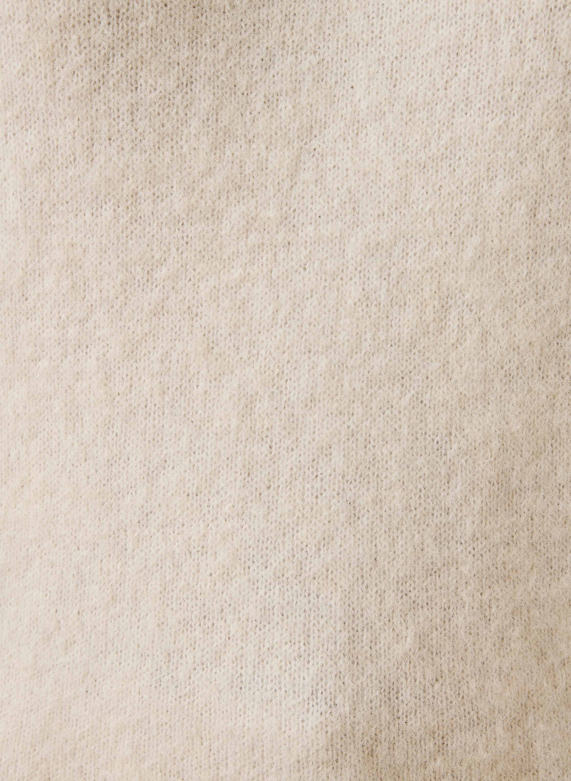 Recht gesneden ronde hals trui van gemengde alpaca LA FEE MARABOUTEE Wit