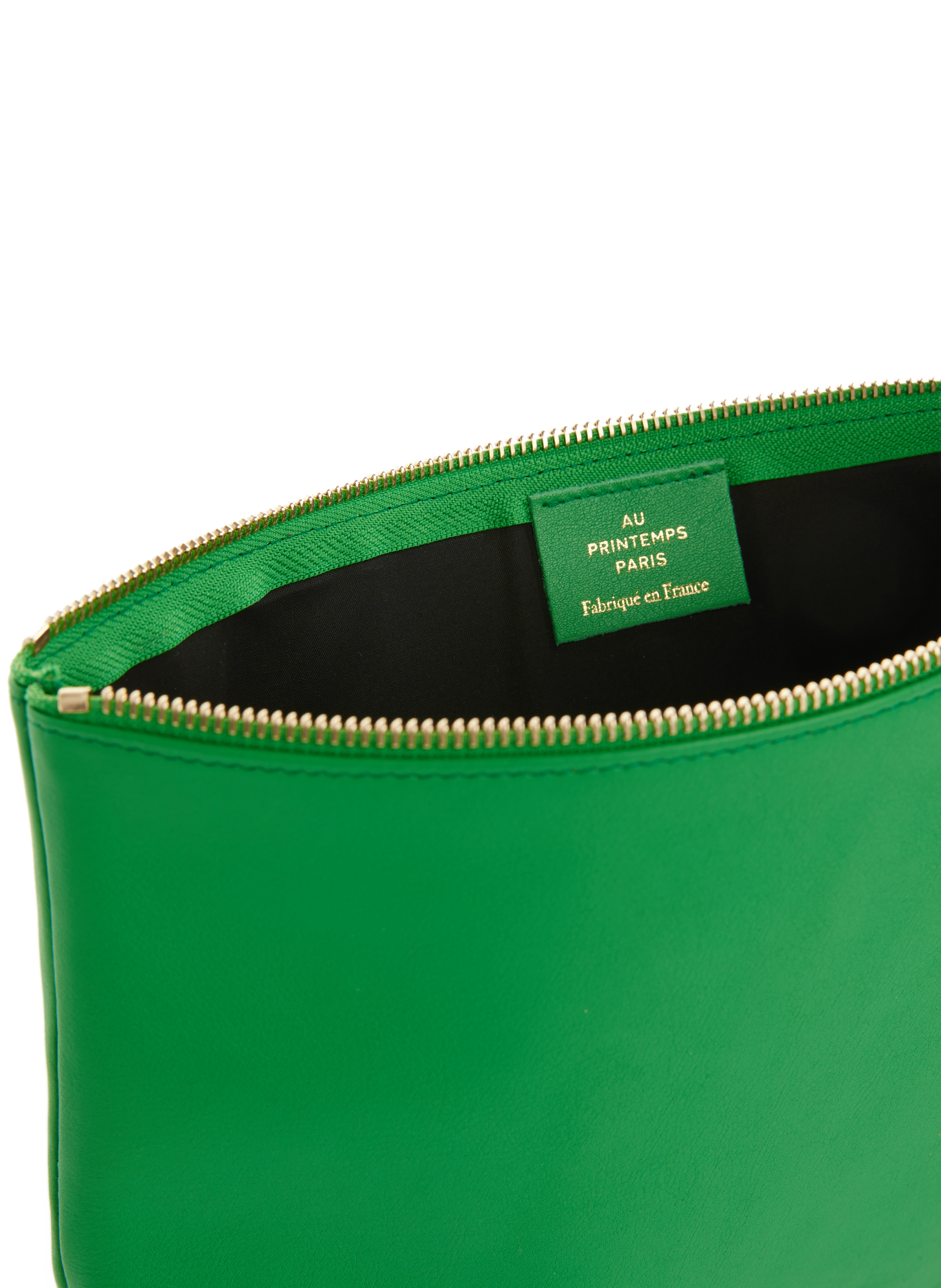 Leather clutch AU PRINTEMPS PARIS Green