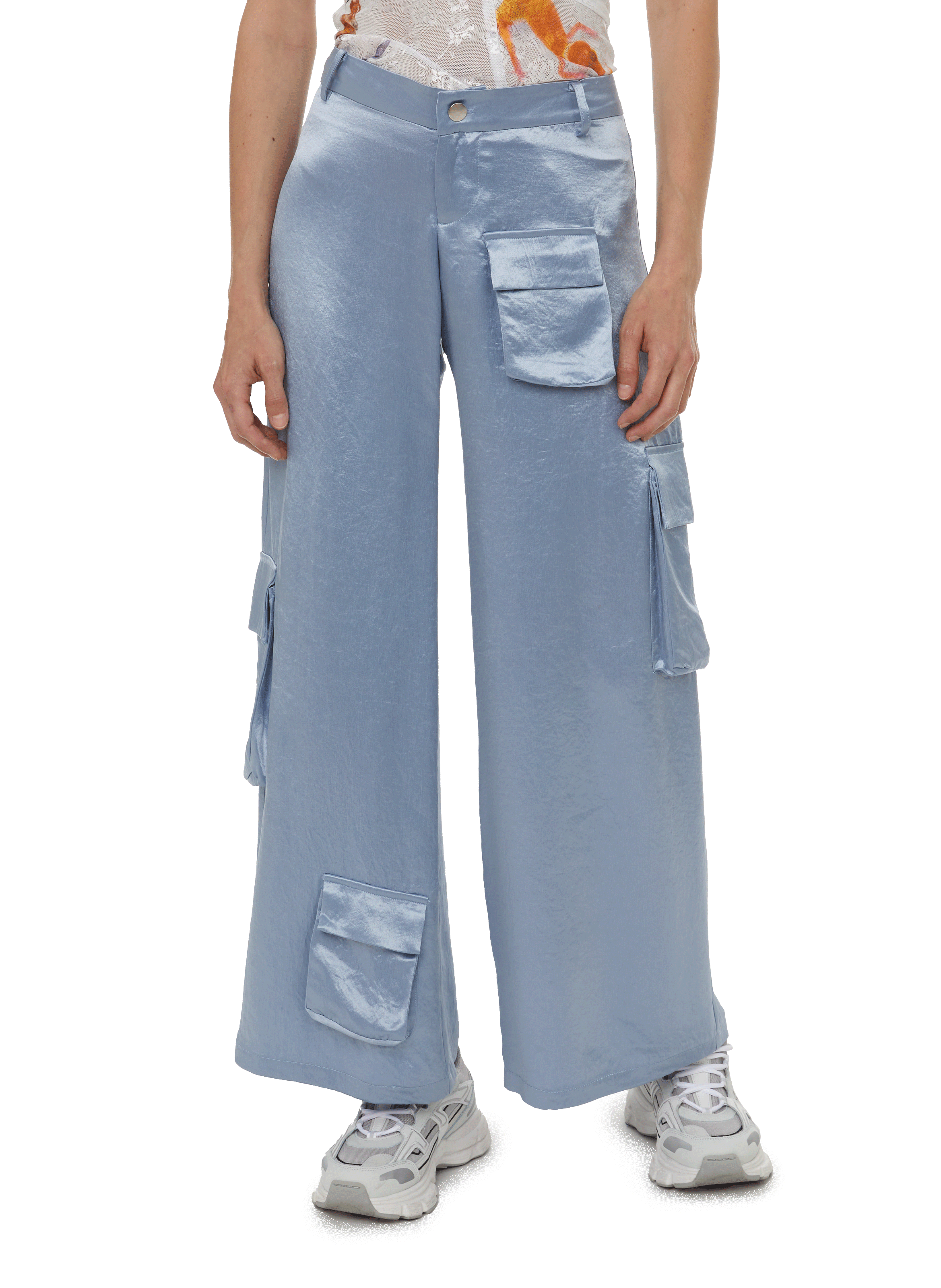 Pantalon ample COLLINA STRADA Bleu
