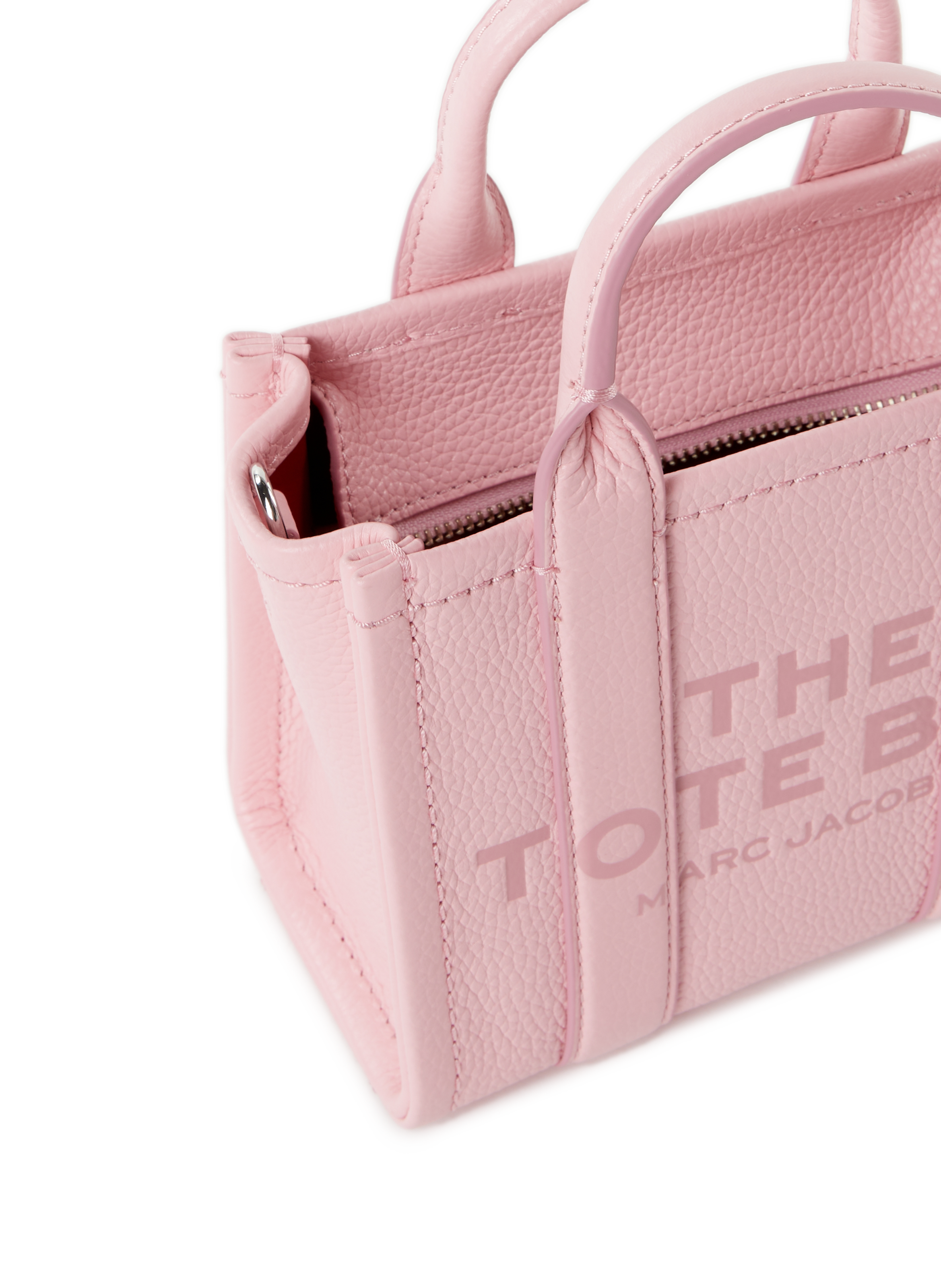 Sac cabas The Leather Micro Tote Bag MARC JACOBS Rose