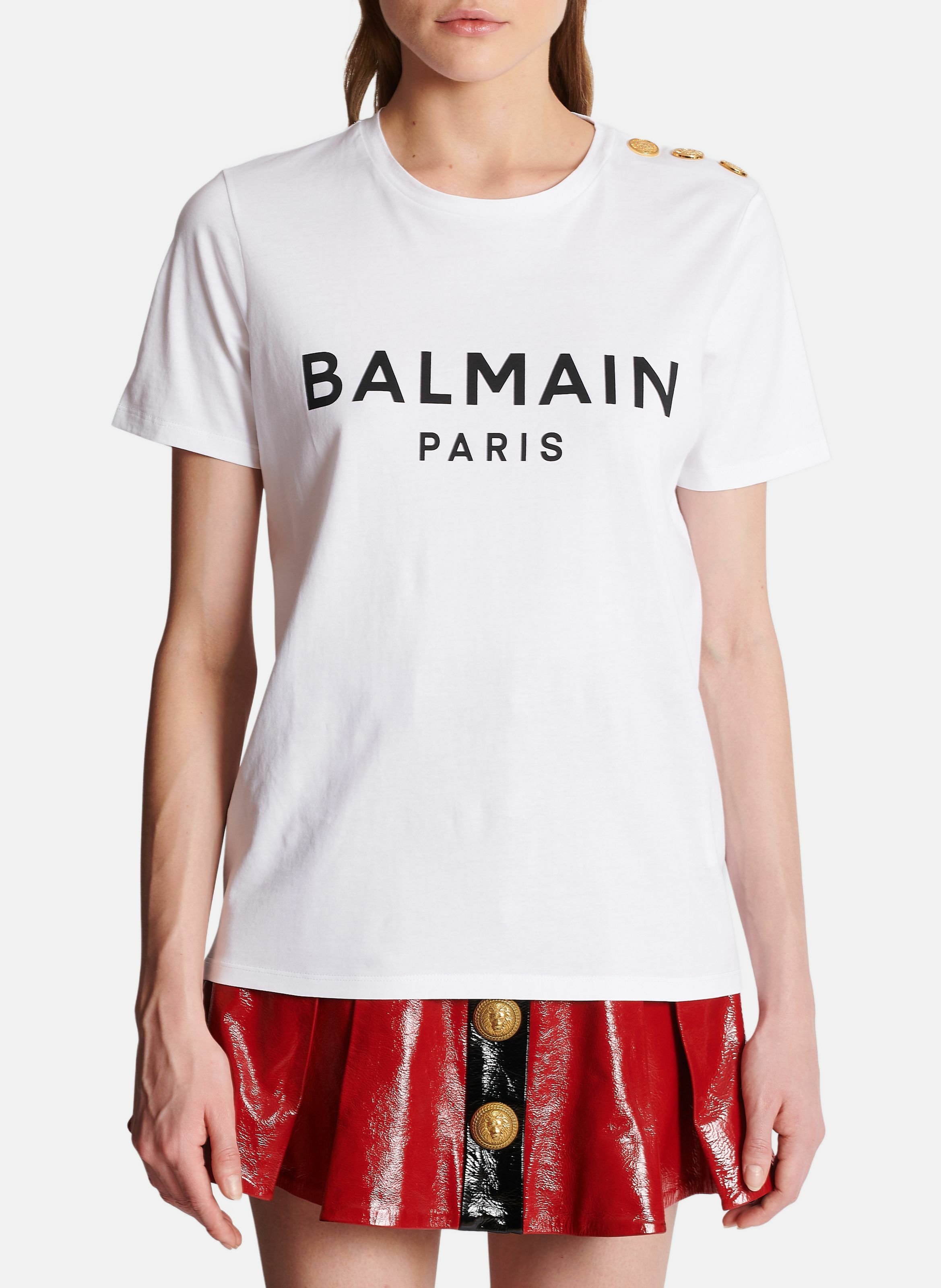 T-shirt imprimé balmain paris BALMAIN Blanc