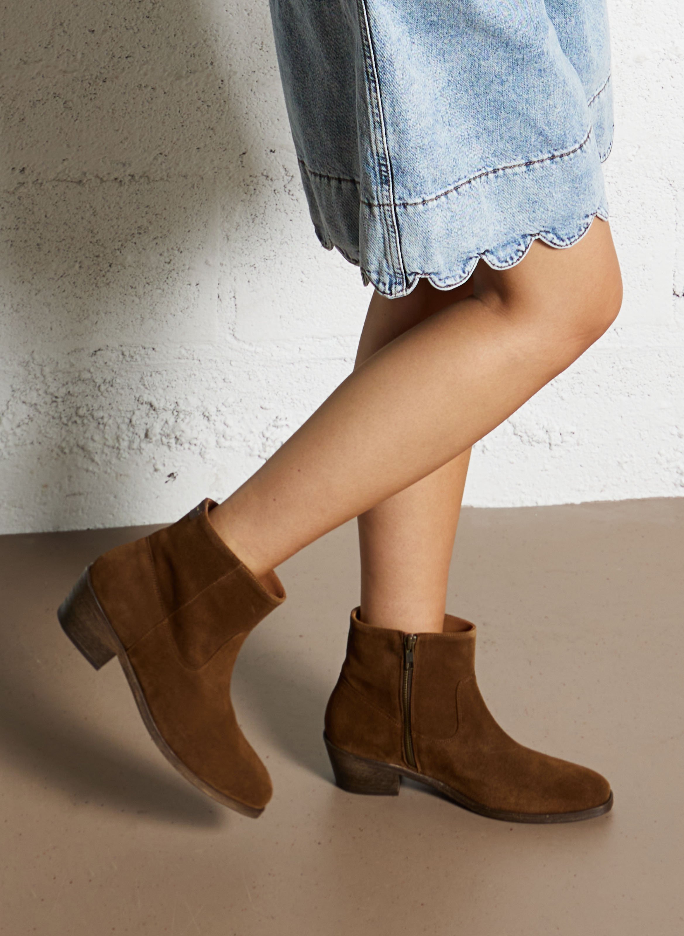Boots en cuir winona ANTHOLOGY Marron