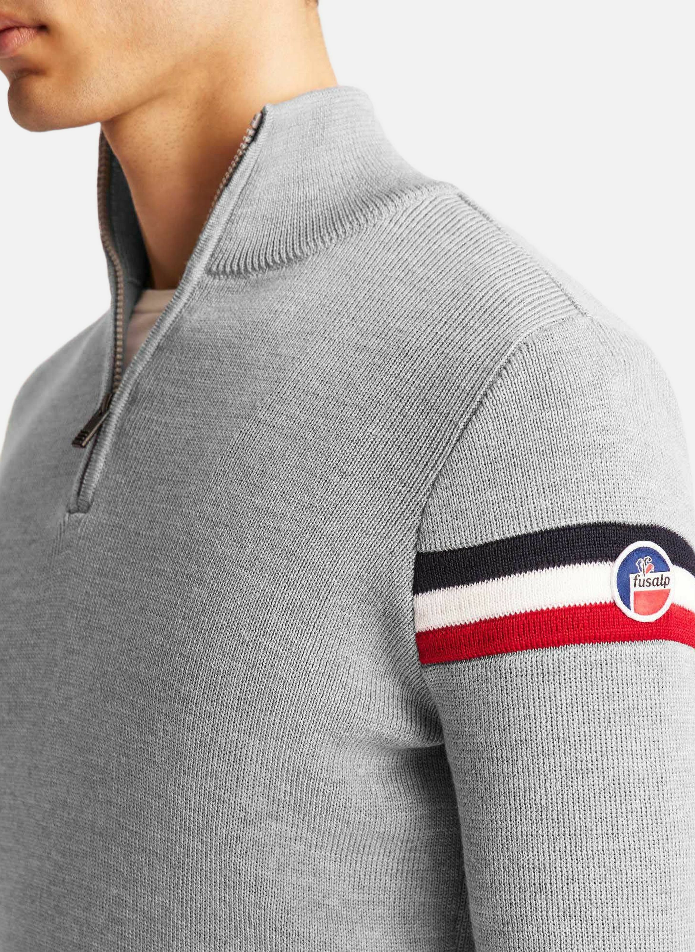 Pull wengen col montant coupe regular FUSALP Gris