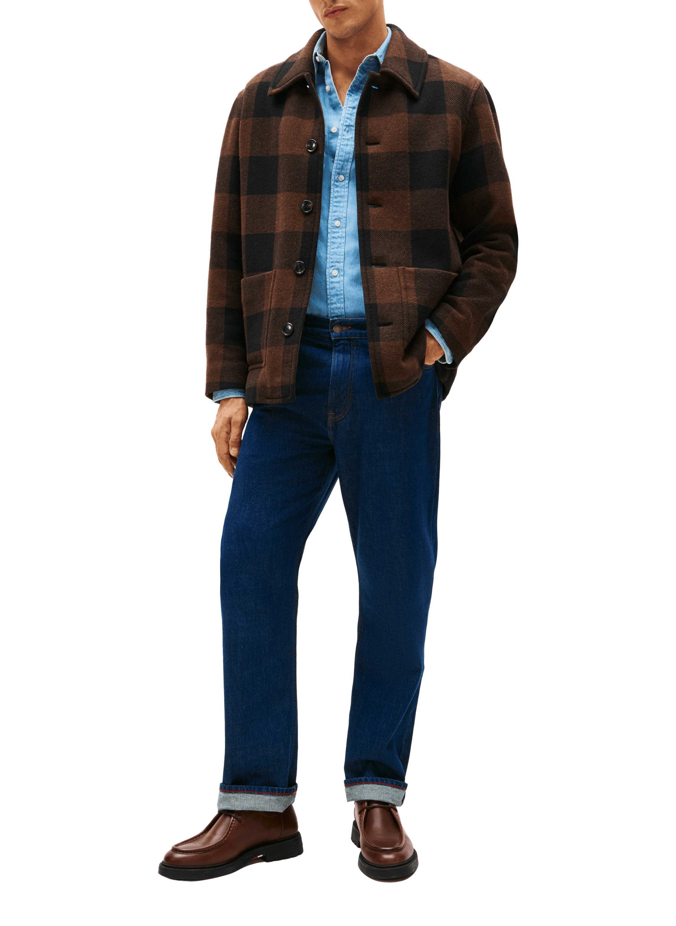 Cow leather derbies TOMMY HILFIGER Brown