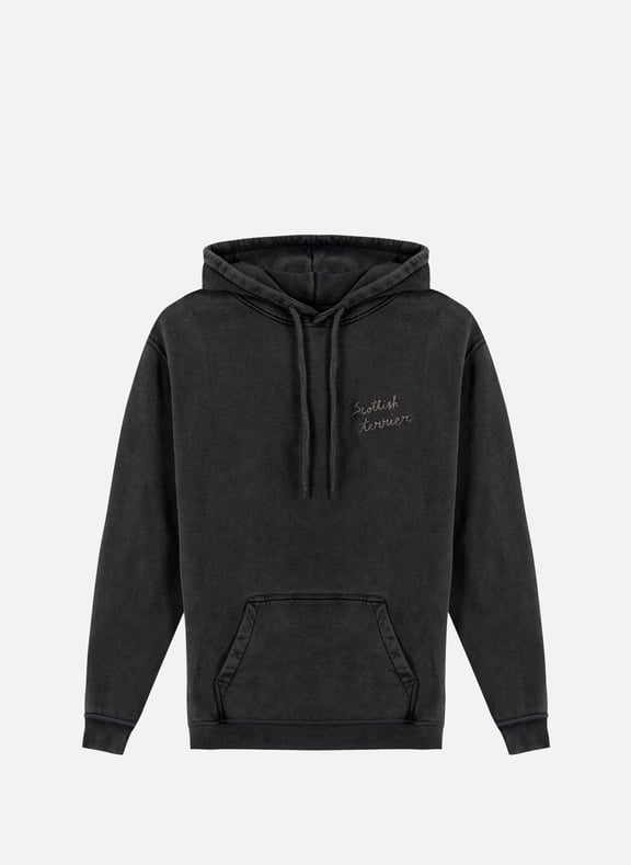 Hoodie brodé en coton Noir by MAISON LABICHE MAISON LABICHE Hoodie brodé en coton Noir