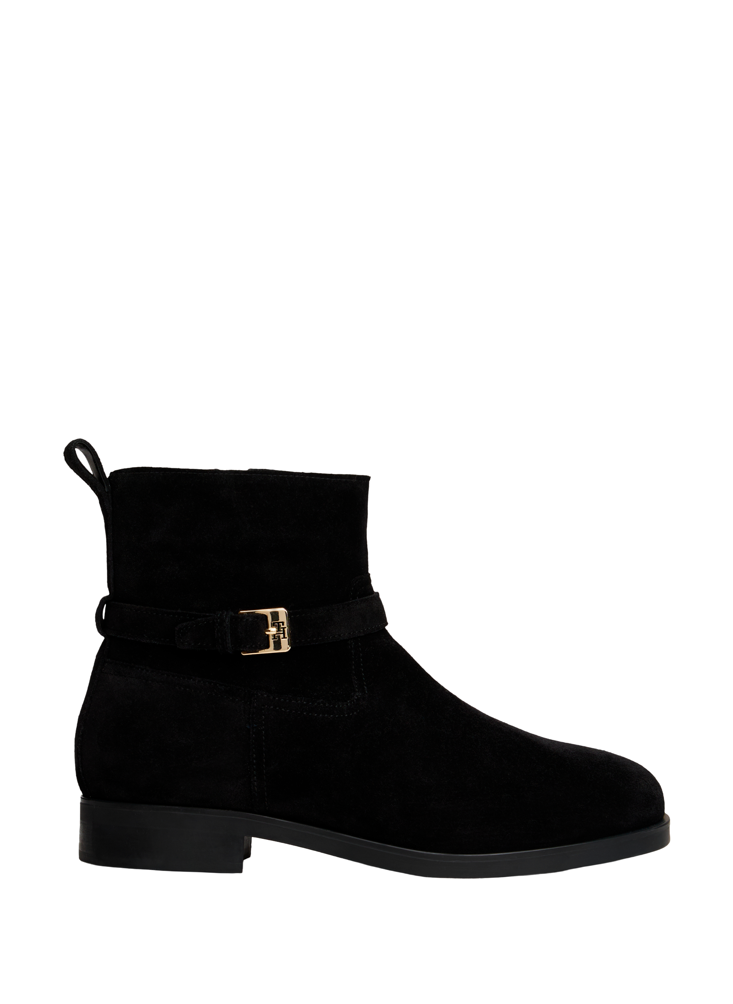 TOMMY HILFIGER Bottines suédées en cuir Black