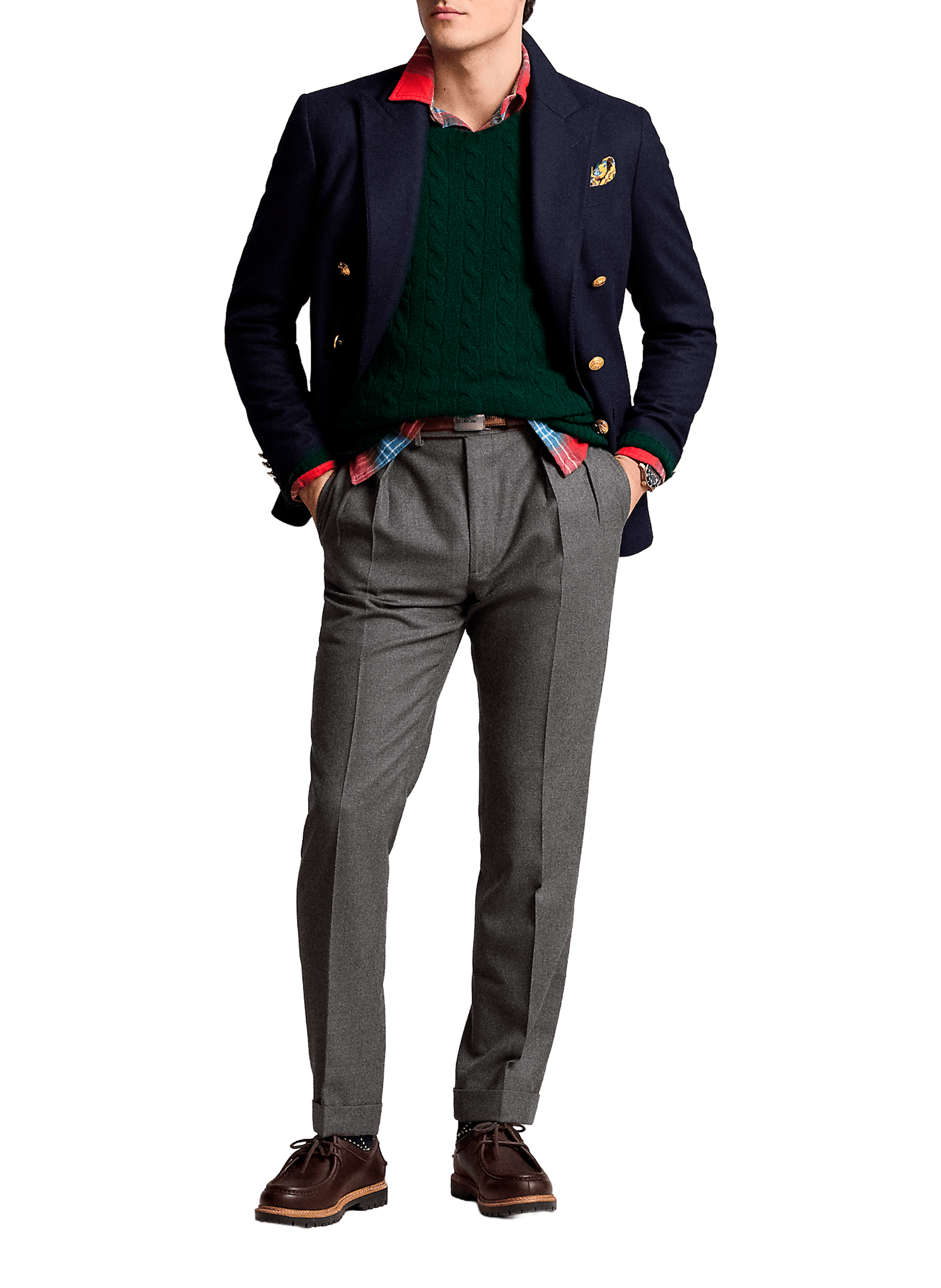 Pull en laine et cachemire Vert