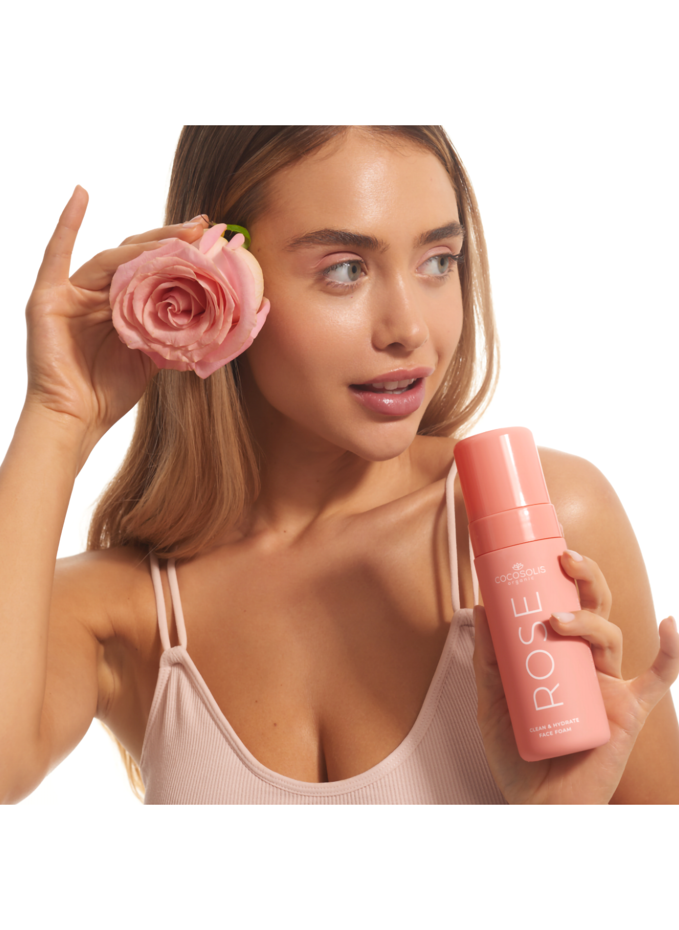 Hydrating Rose Cleansing Foam COCOSOLIS No color