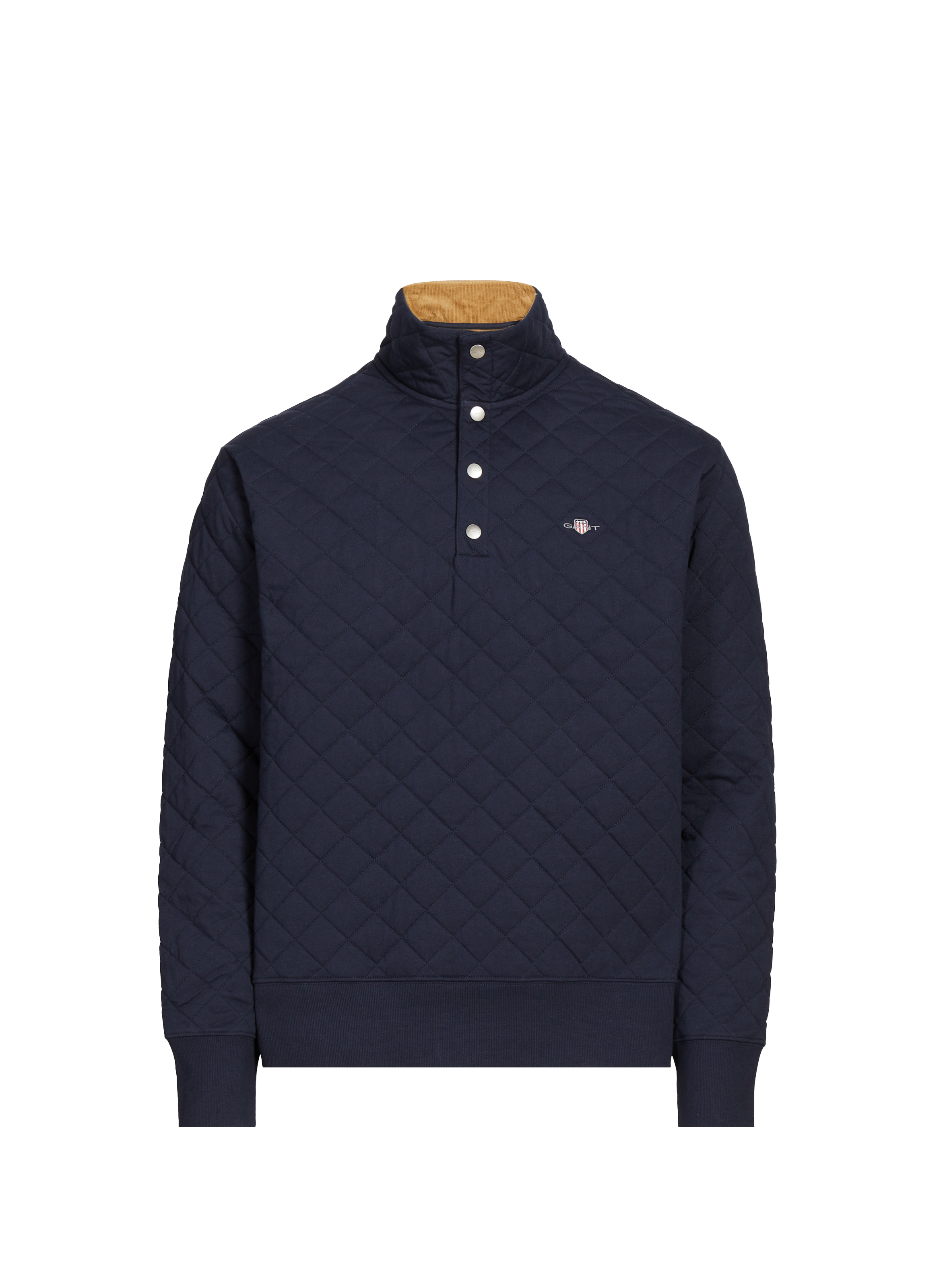 High-neck blended cotton sweatshirt GANT Blue