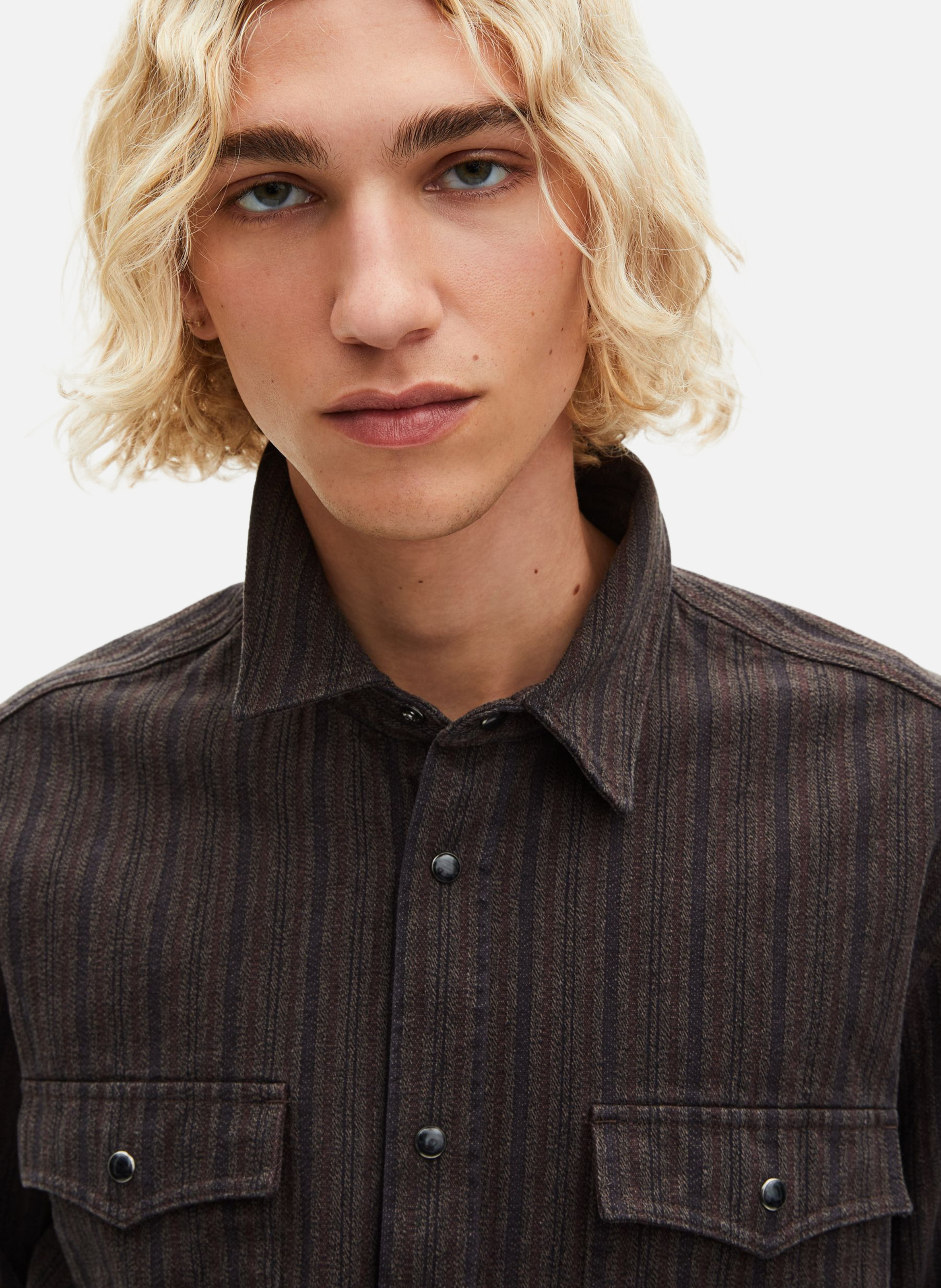 Surchemise à rayures fondues THE KOOPLES Gris