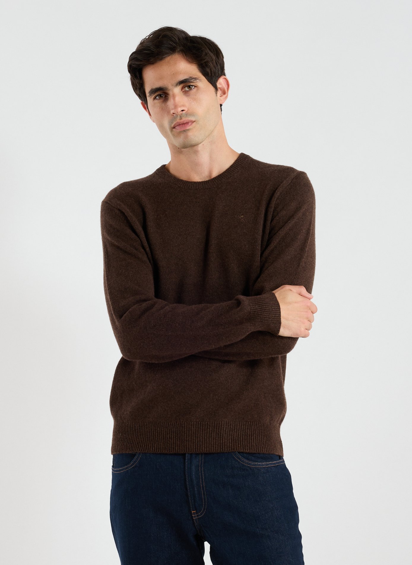 HACKETT Crew-neck jumper Brown