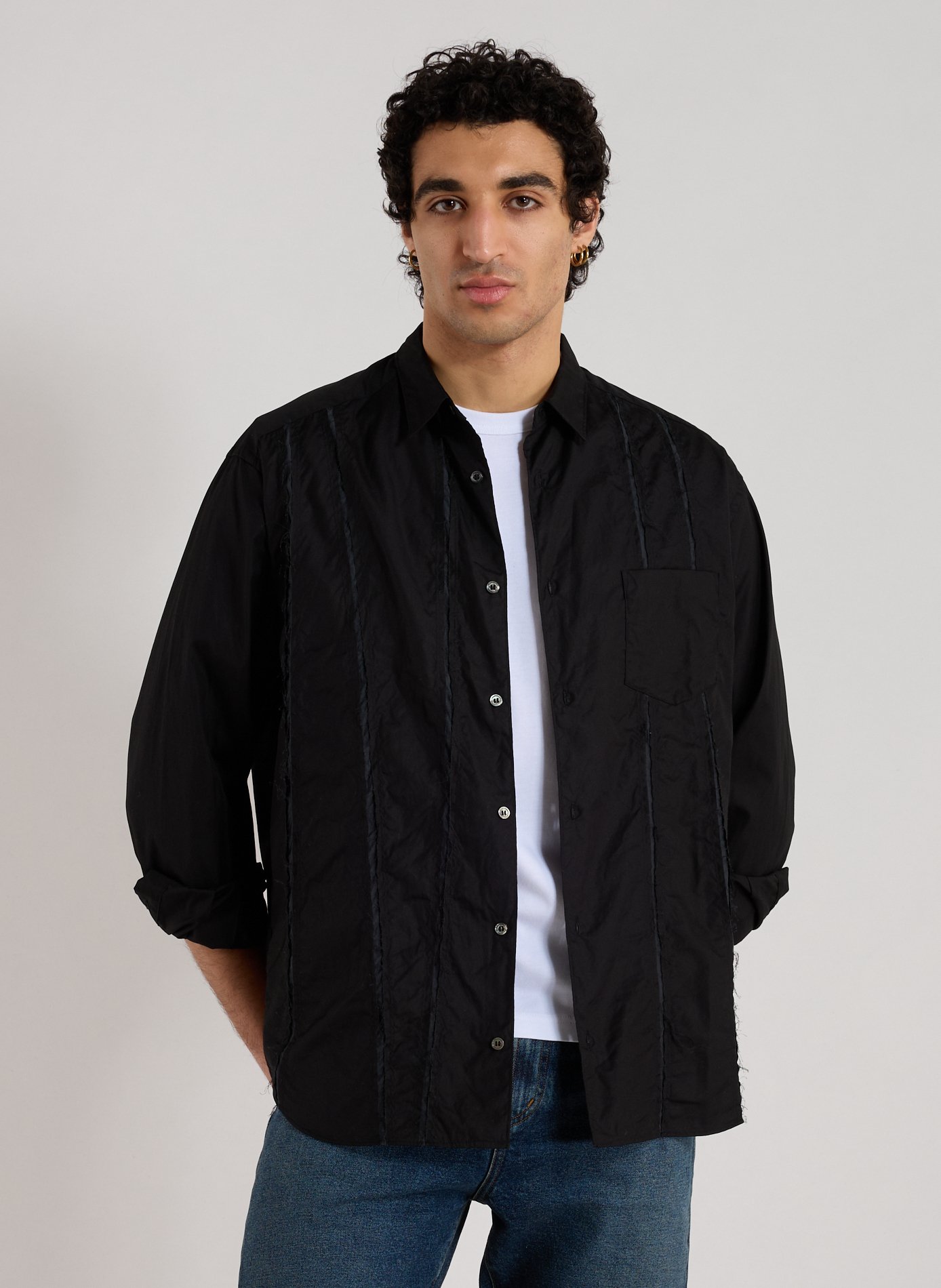COMME DES GARCONS HOMME Chemise col classique en coton Noir