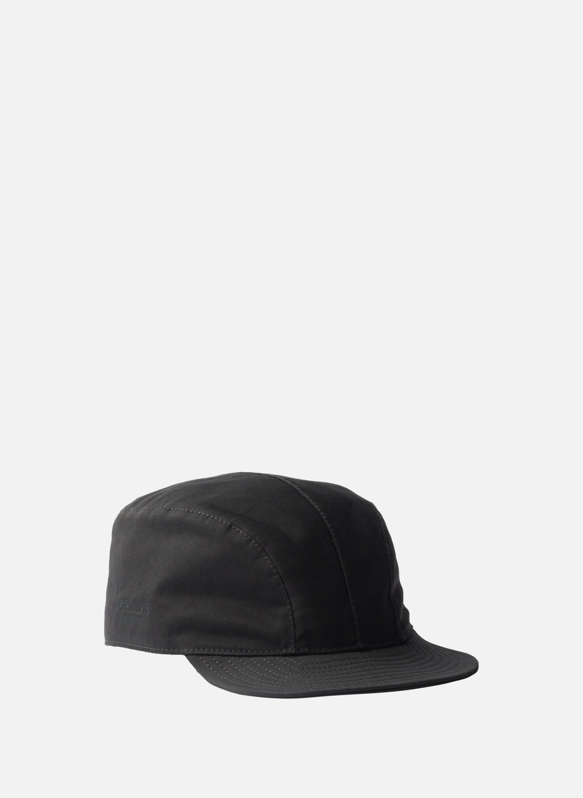 Casquette de baseball en coton PRADA Noir