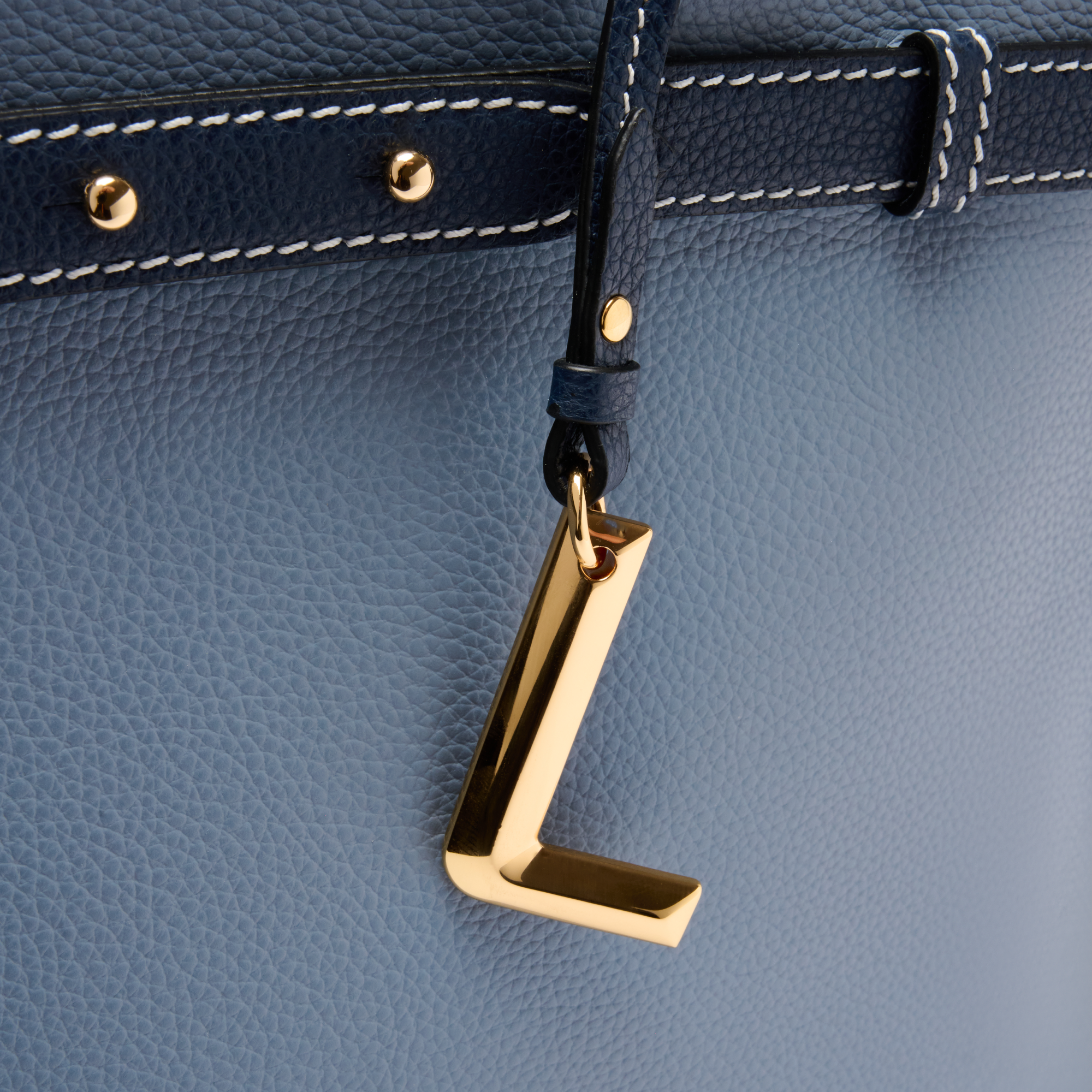 Sac carryall zippé m faubourg de lancel en cuir LANCEL Bleu