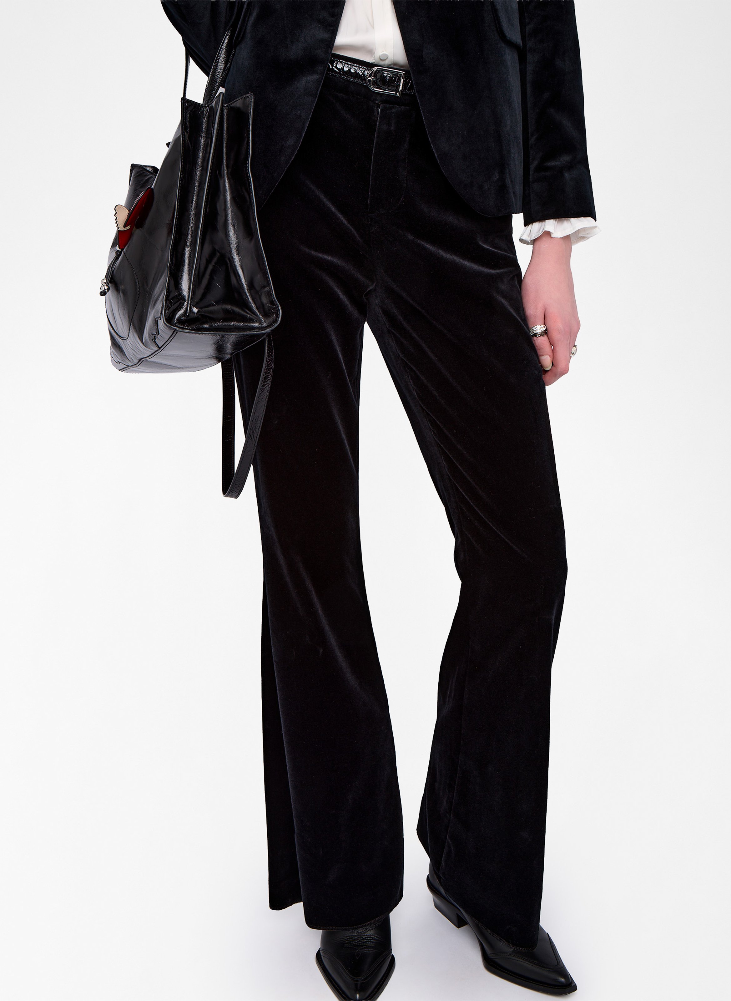 Pantalon velours en coton prevy ZADIG&VOLTAIRE Noir