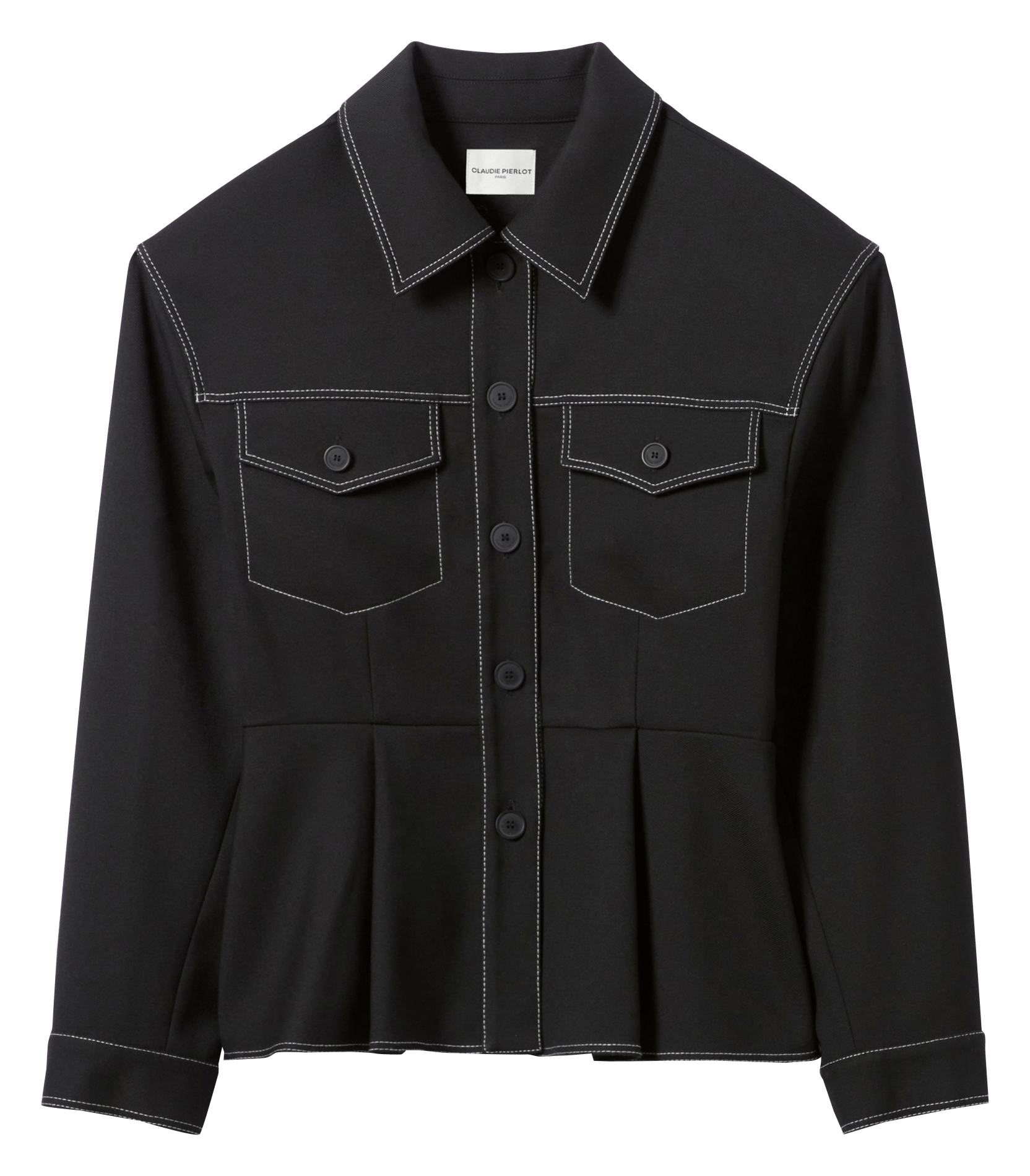 Veste droite col classique CLAUDIE PIERLOT Noir