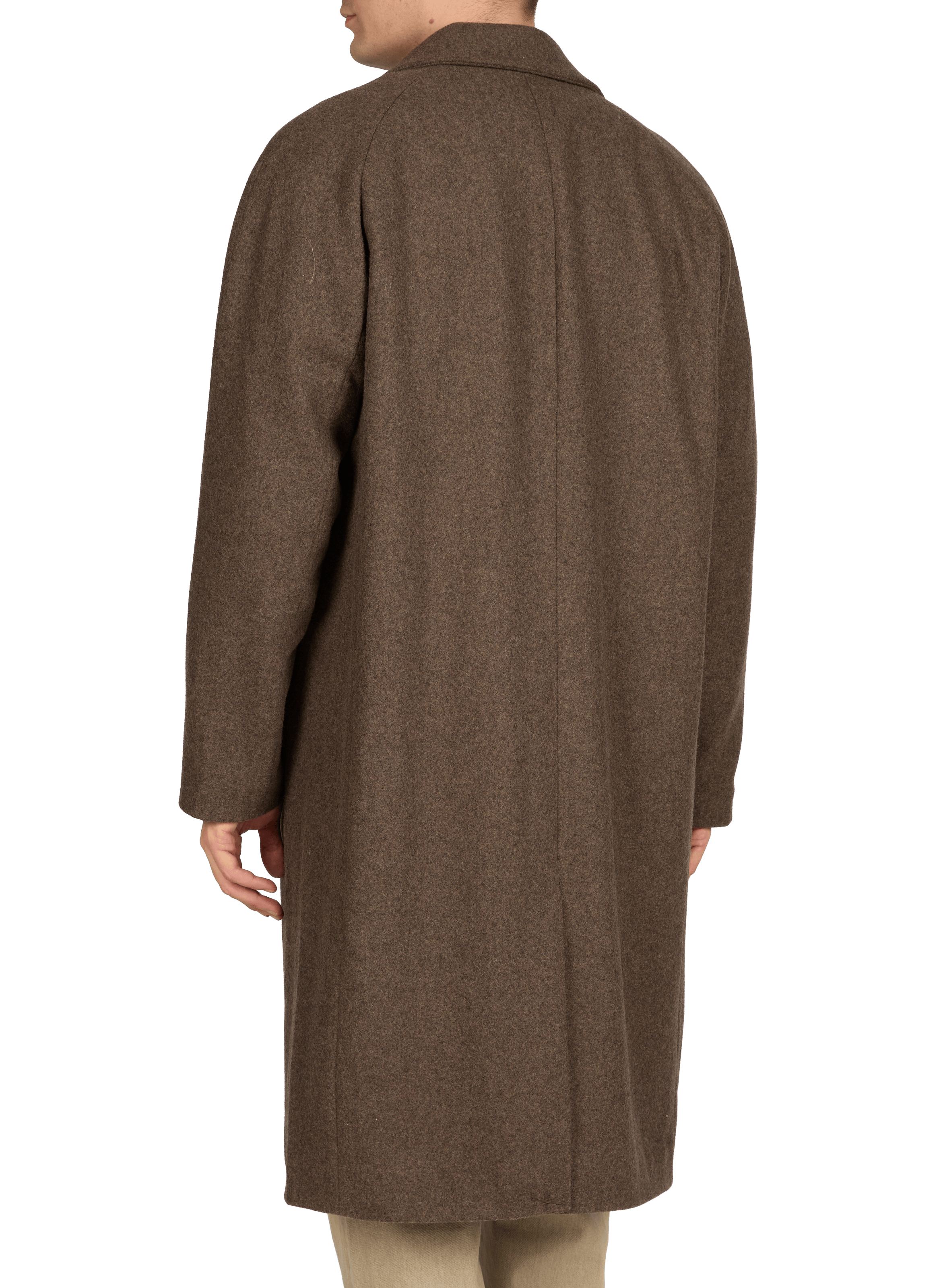 Classic straight-cut buttoned coat in a wool blend LES DEUX Brown