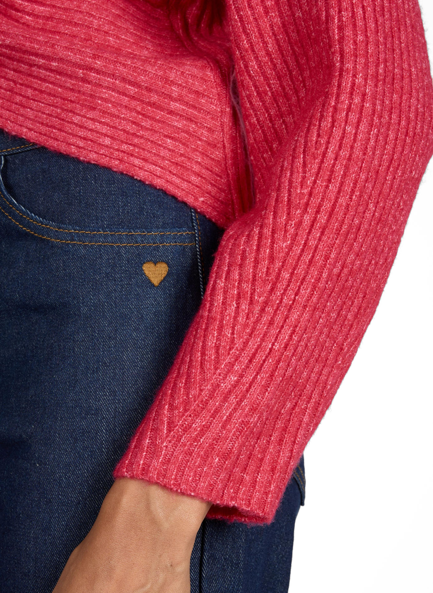 Cross-Front Ribbed Vikaylena Sweater VILA Pink