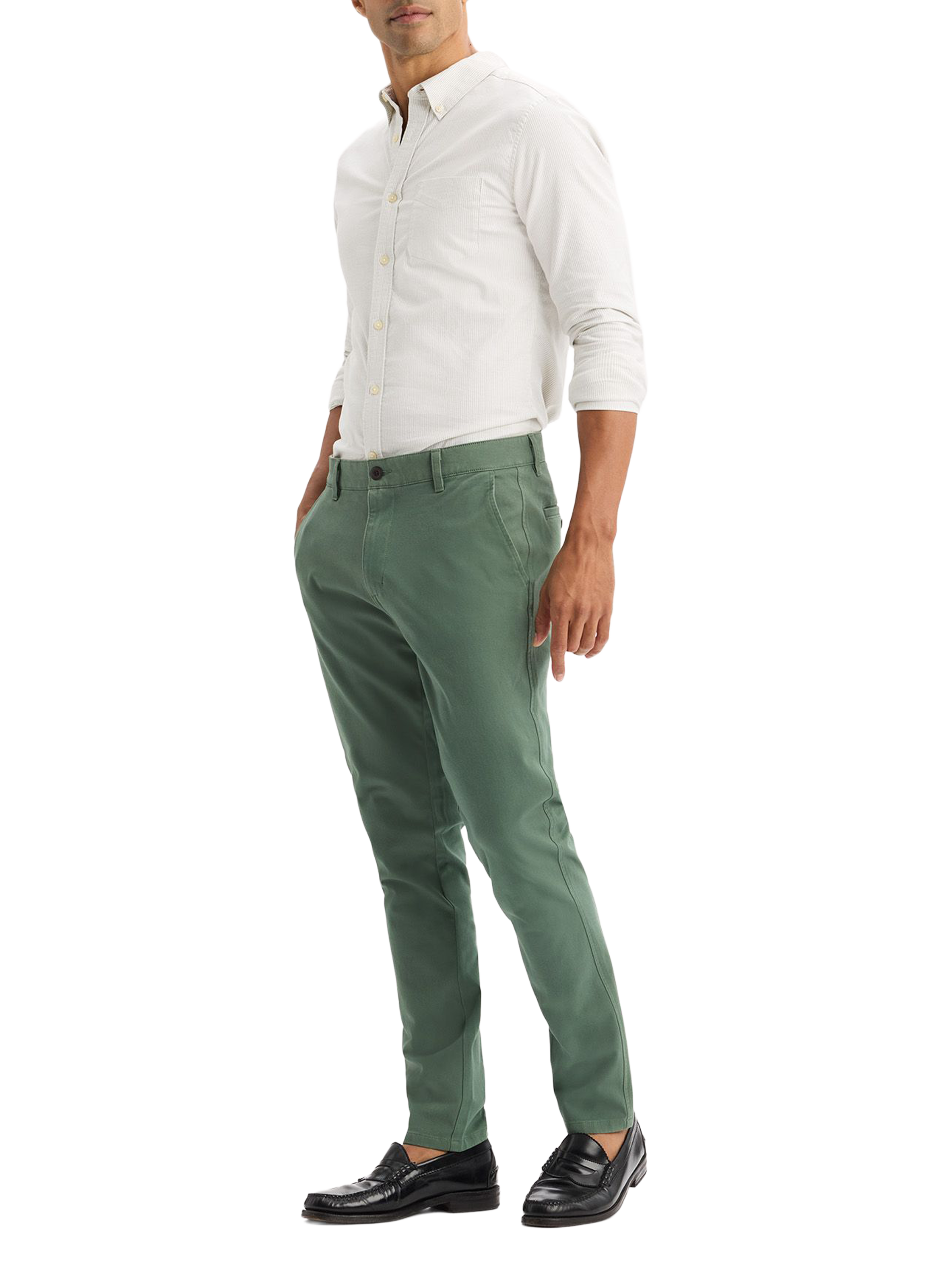 Pantalon chino en coton mélangé DOCKERS Vert