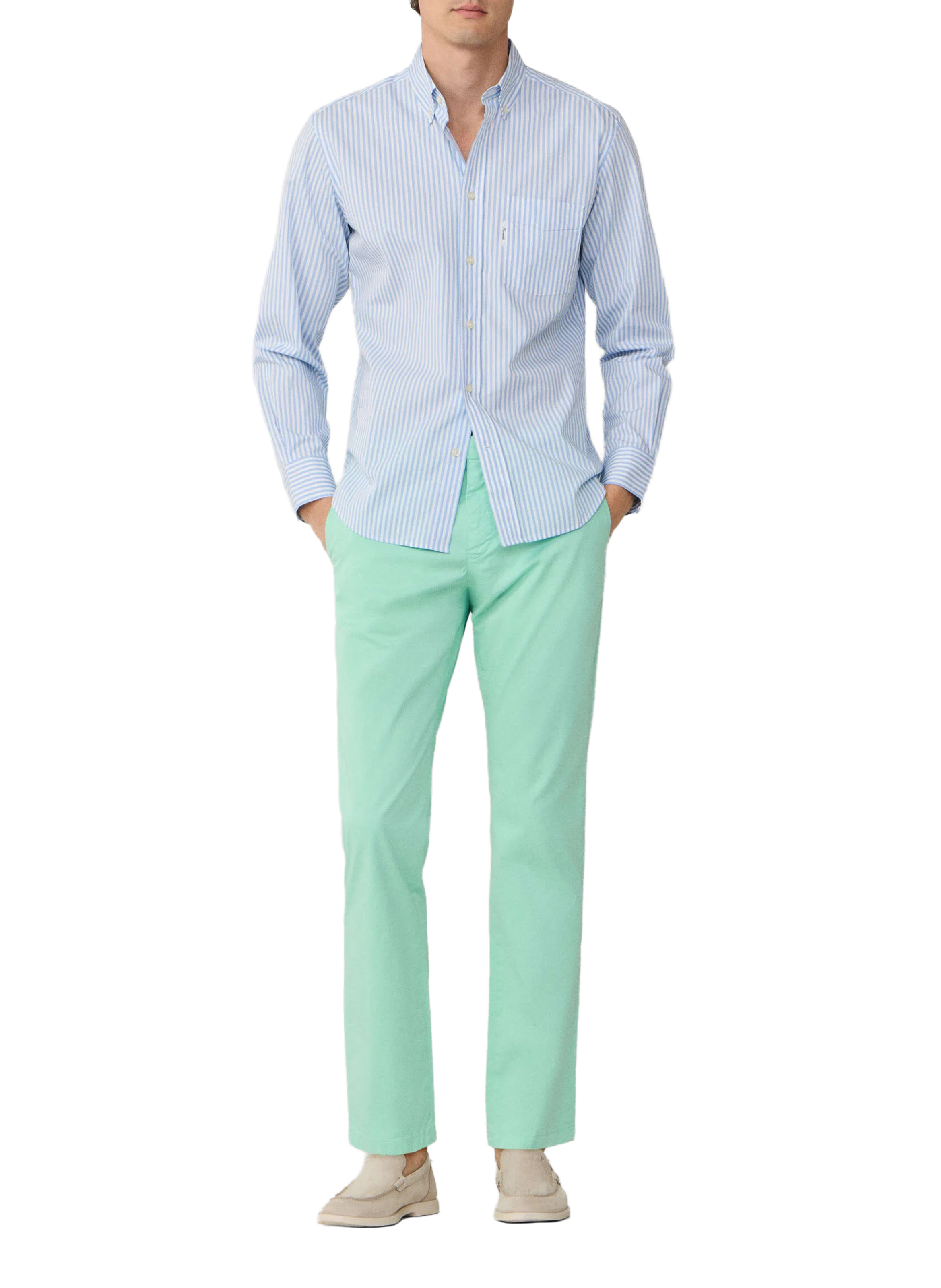 Striped cotton shirt FACONNABLE Blue