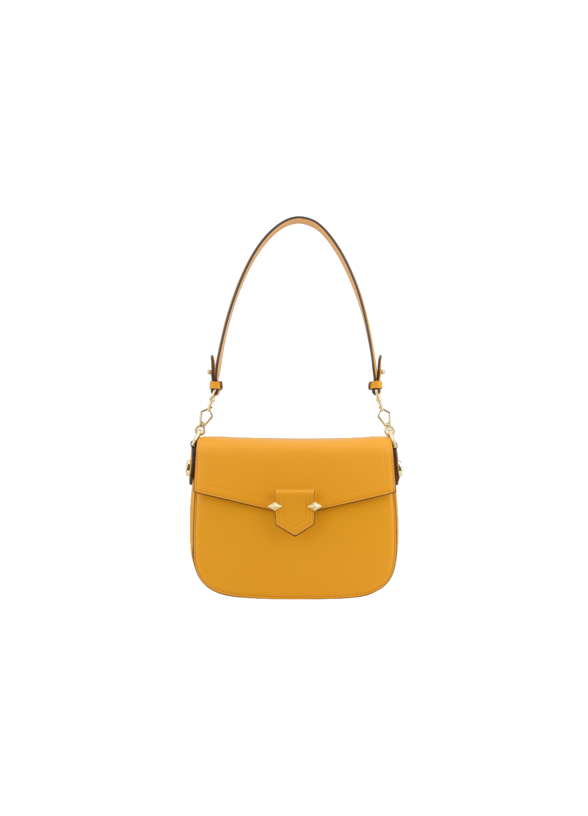 Sèvres | sac porté main et épaule mm en cuir de vachette POURCHET Jaune