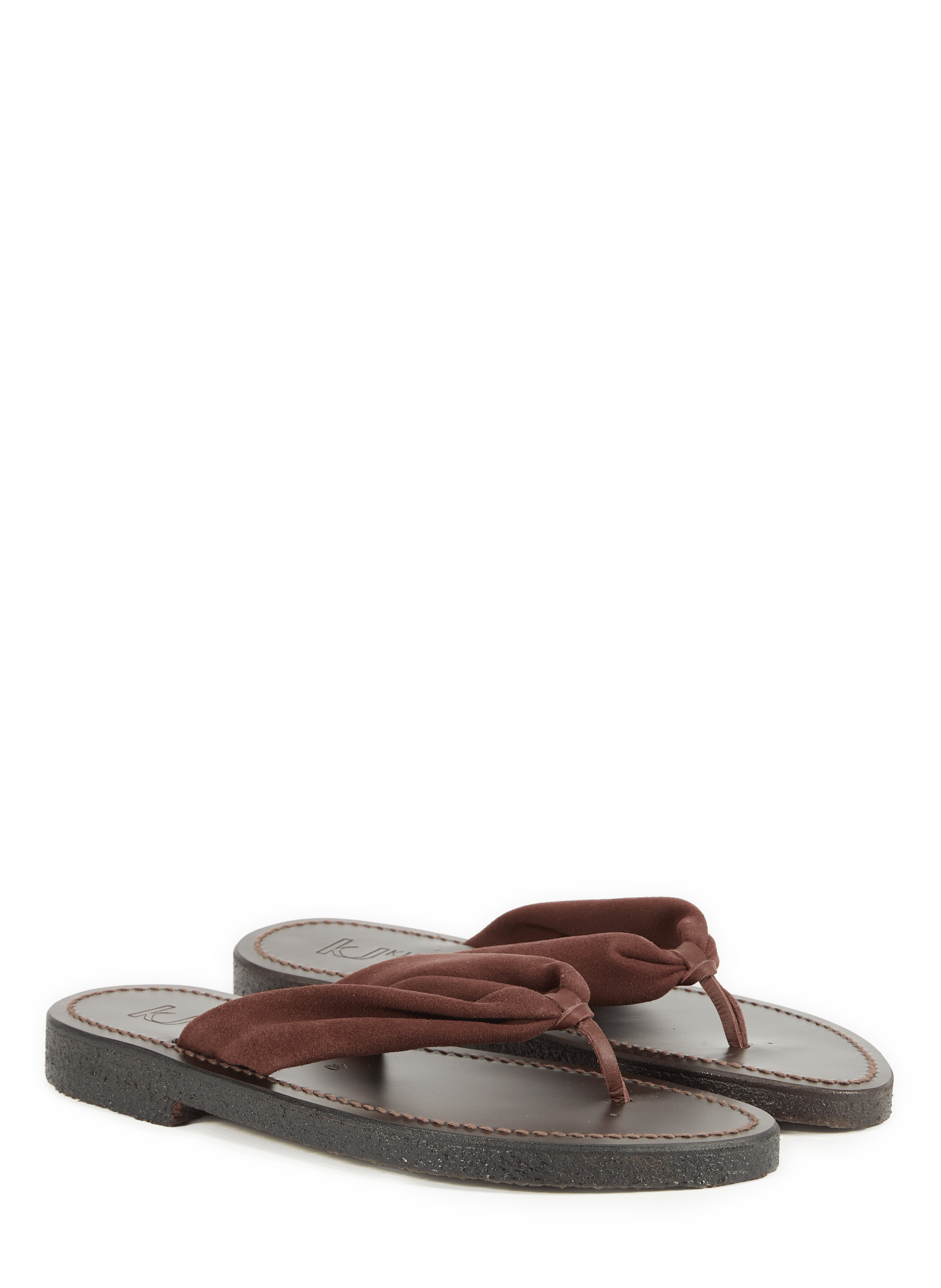 Flat leather sandals Saba K. JACQUES Brown