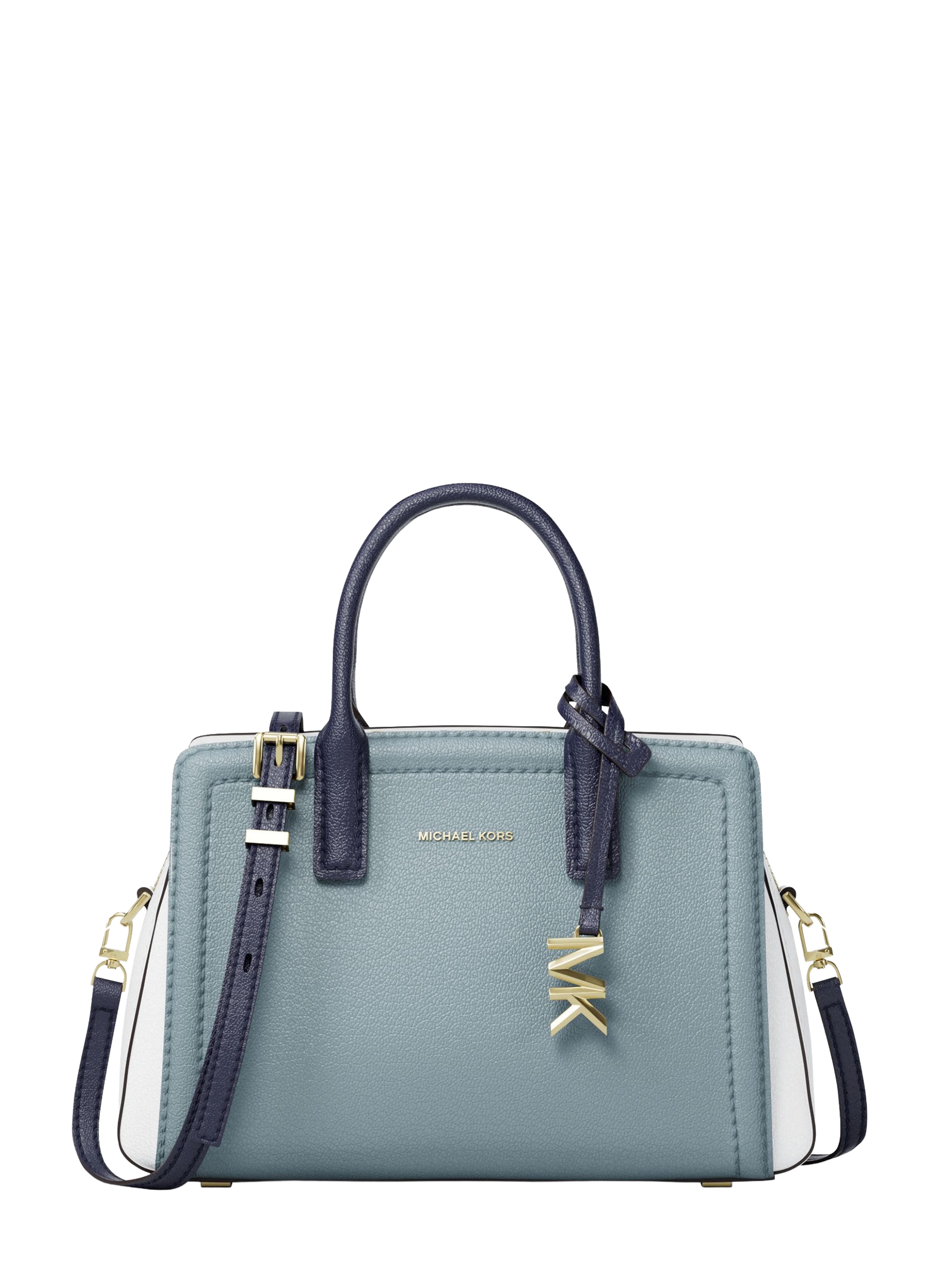 Sac à main Laila XS à logo en cuir MICHAEL KORS Bleu