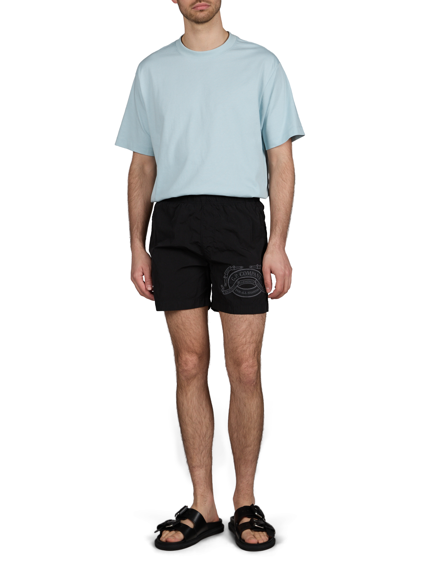 Short de bain brodé CP COMPANY Noir