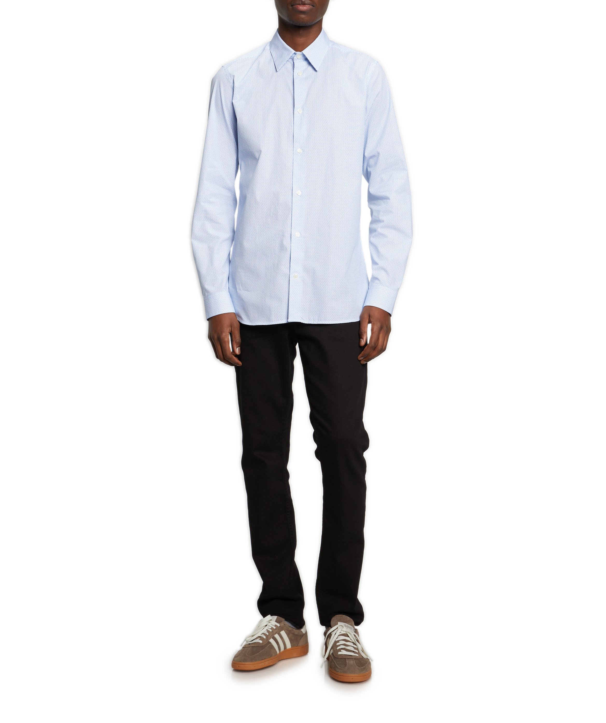 Printed Slim Fit Shirt AU PRINTEMPS PARIS Blue