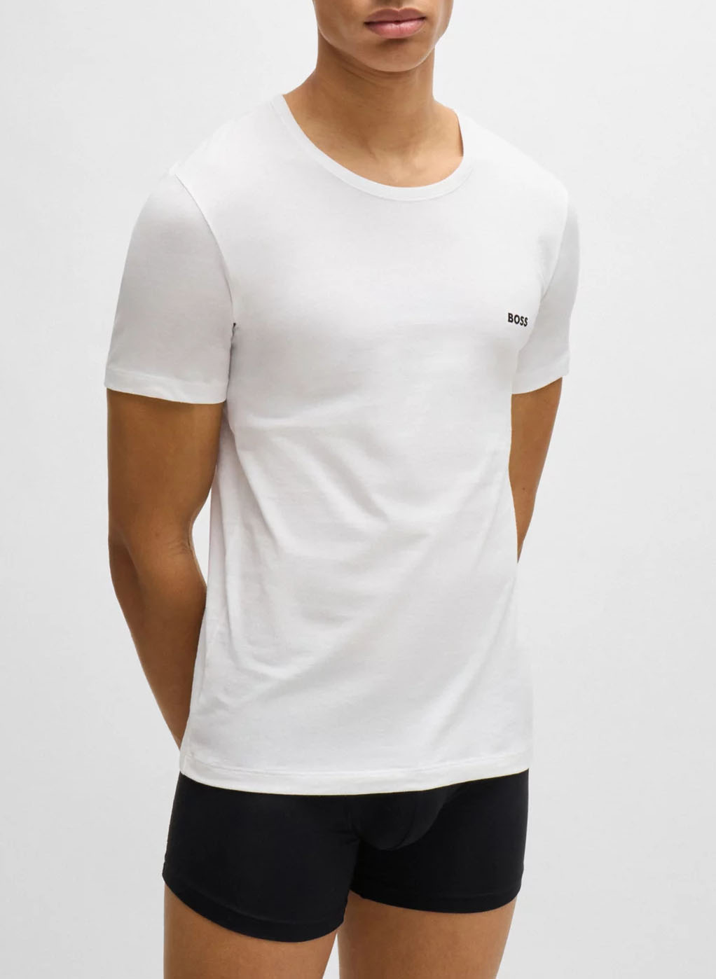 Lot de 3 tee-shirt col rond en coton BOSS Beige
