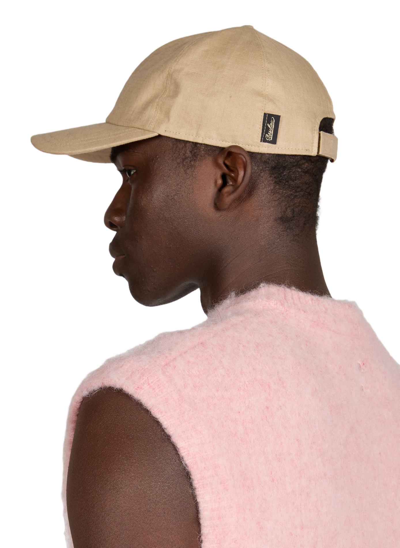 Casquette de baseball en lin BORSALINO Beige