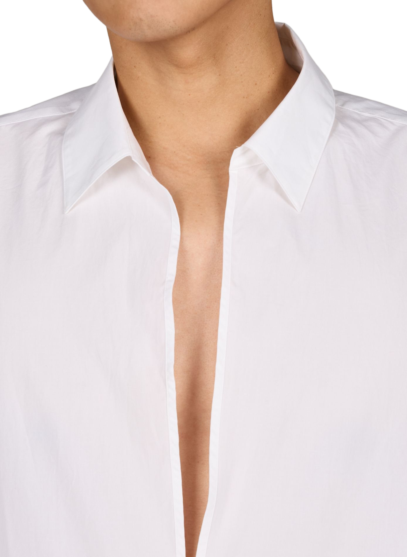 Chemise oversize à col v en coton  SSSTEIN Blanc