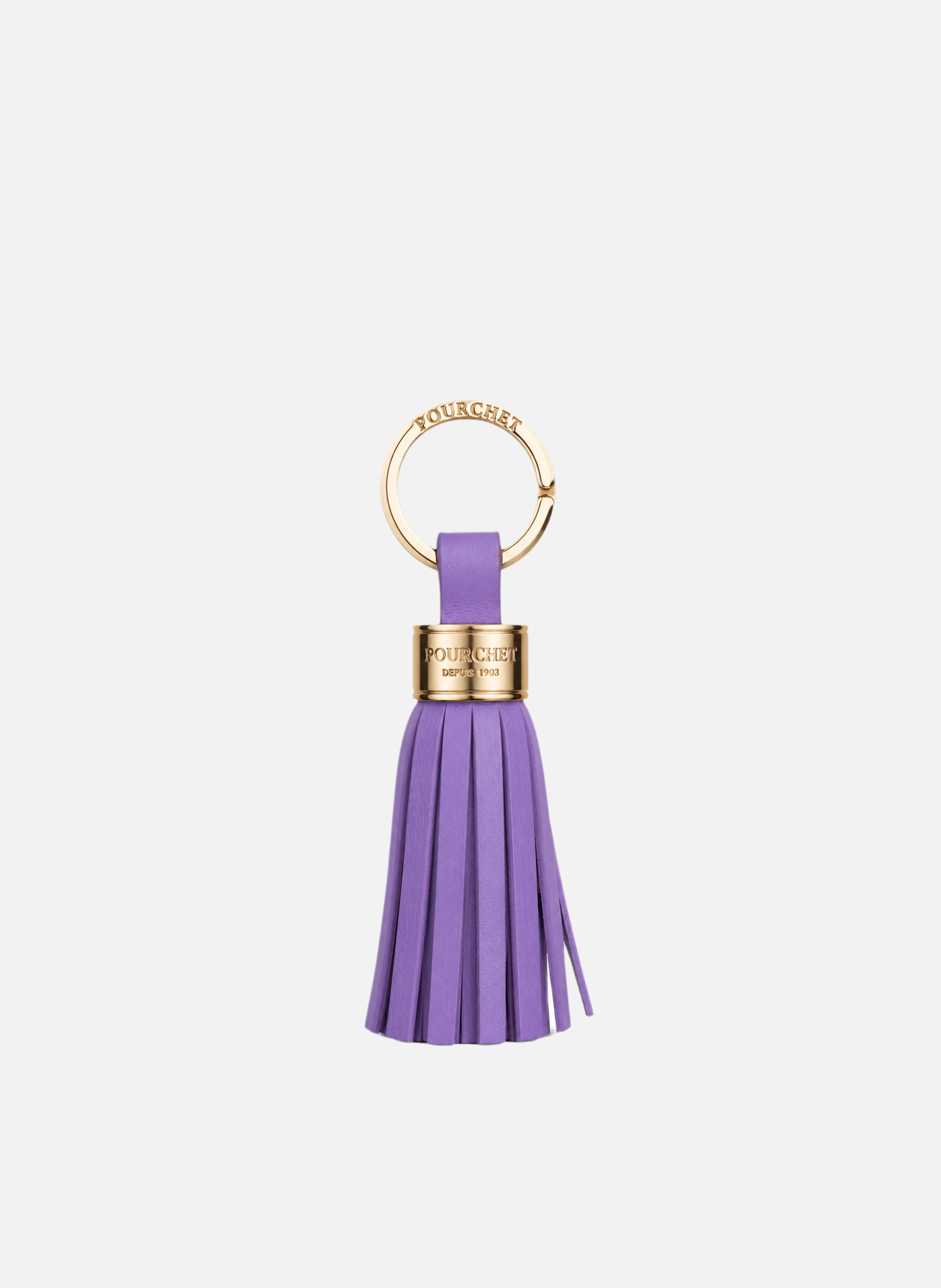 Accessoires | porte-clés en métal et cuir POURCHET Violet