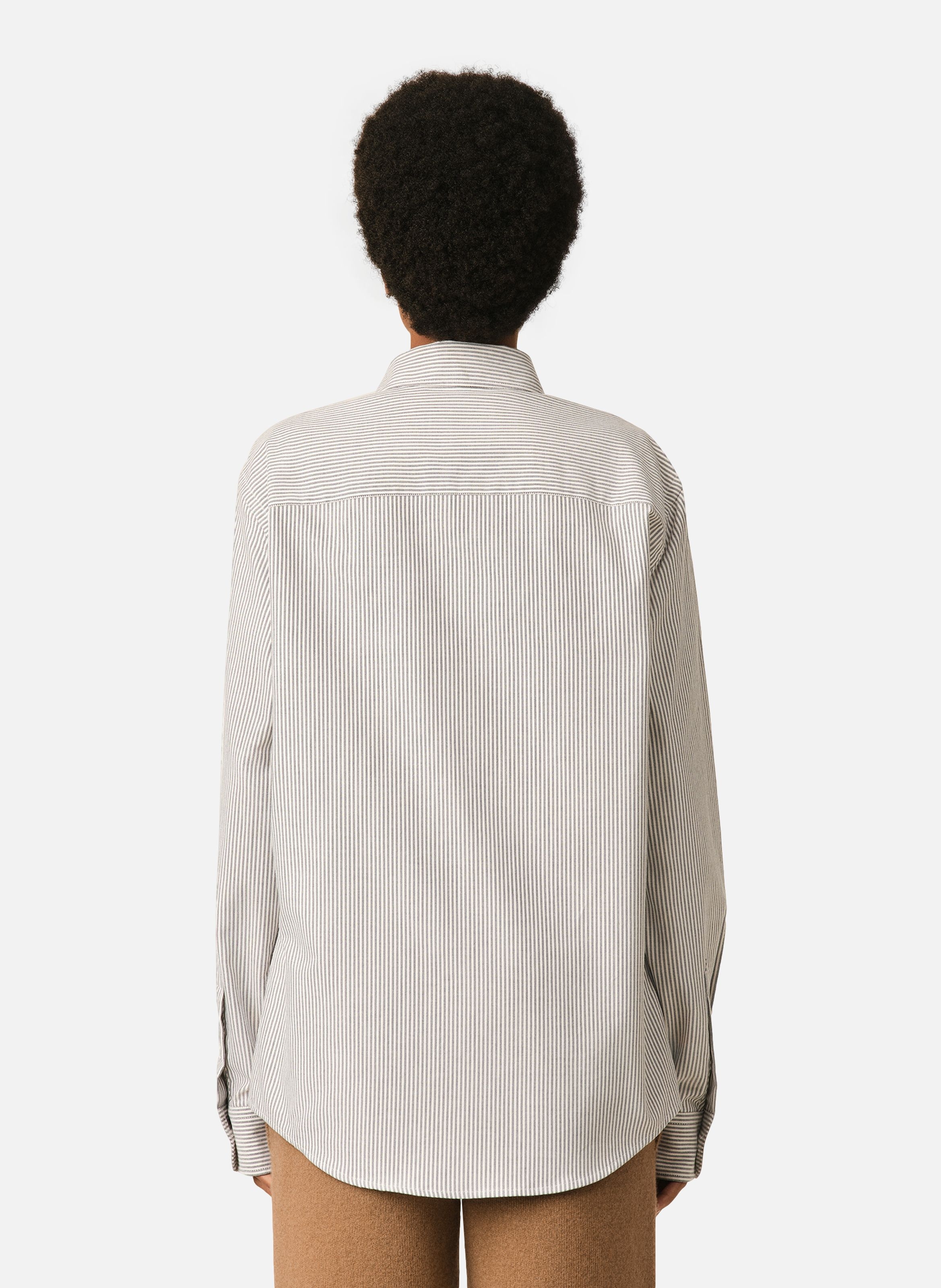 Chemise rayée unisexe en coton ami de coeur AMI PARIS Noir