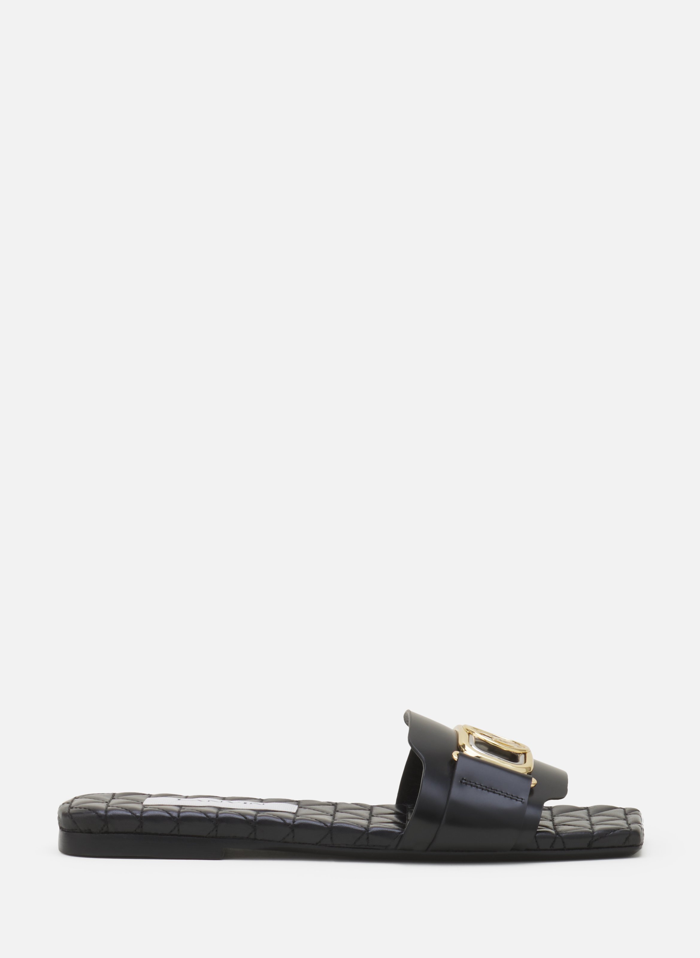 Mules plat la mère et l'enfant LANVIN Noir